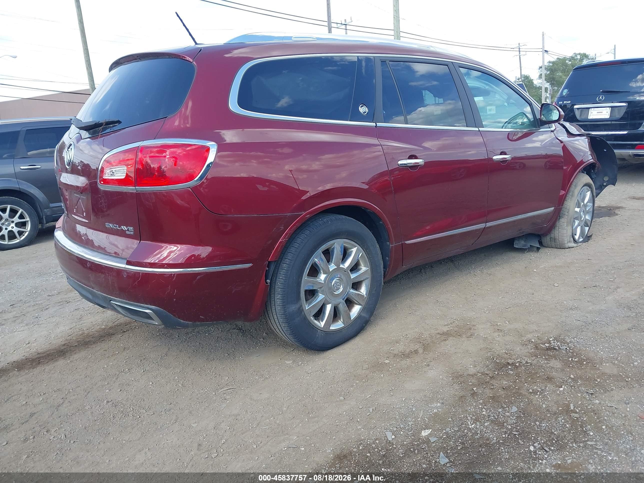 2015 Buick Enclave Leather Red vin: 5GAKVBKDXFJ380846
