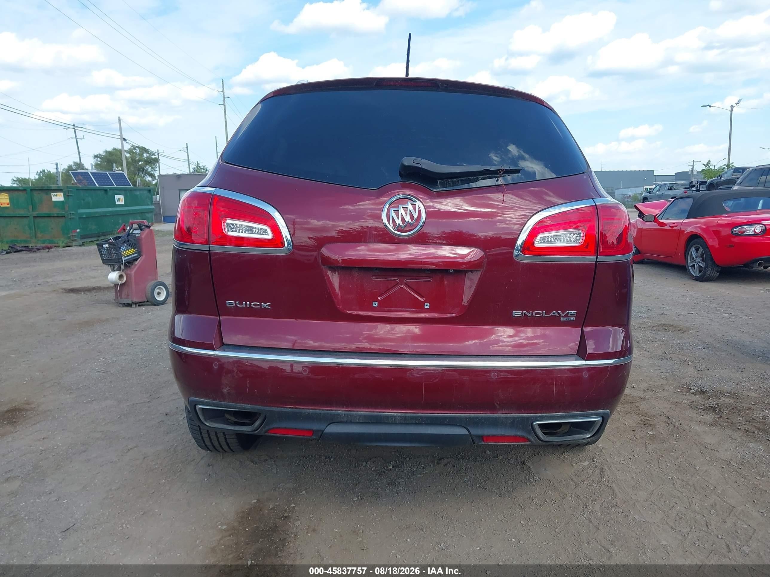 2015 Buick Enclave Leather Red vin: 5GAKVBKDXFJ380846