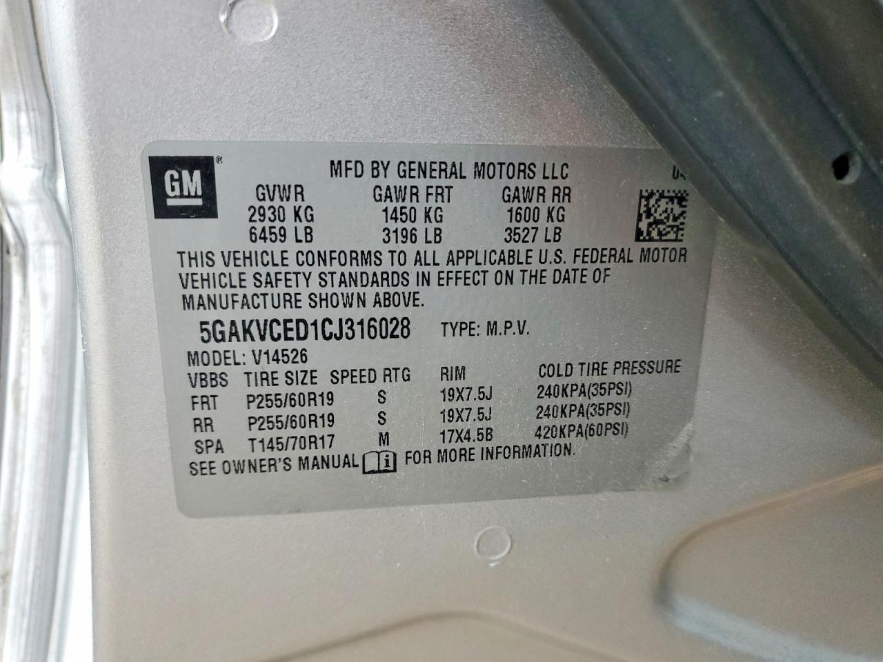 2012 Buick Enclave Silver vin: 5GAKVCED1CJ316028