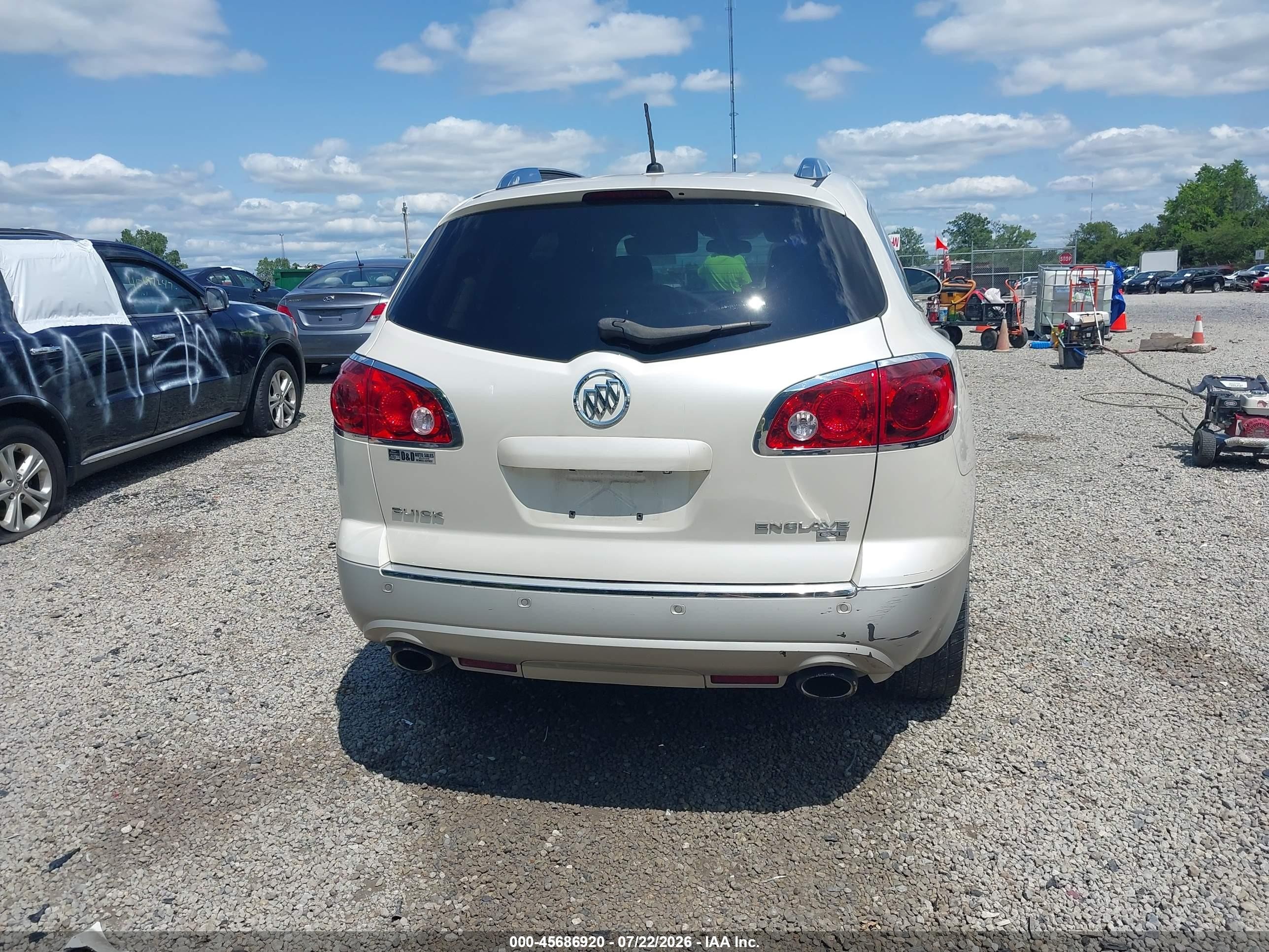 2011 Buick Enclave 2xl White vin: 5GAKVCED3BJ405355