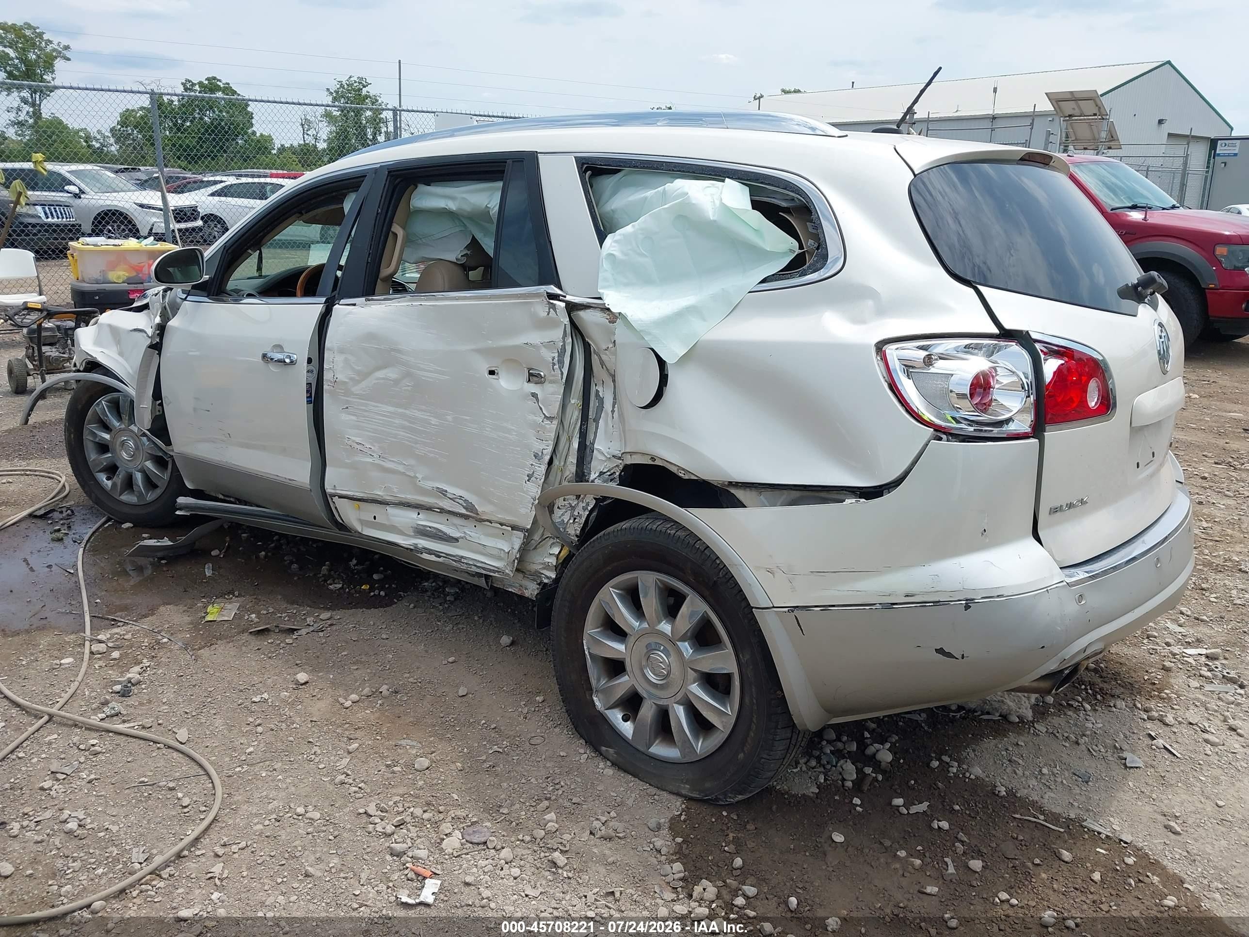 2012 Buick Enclave Leather Белый vin: 5GAKVCED6CJ109327