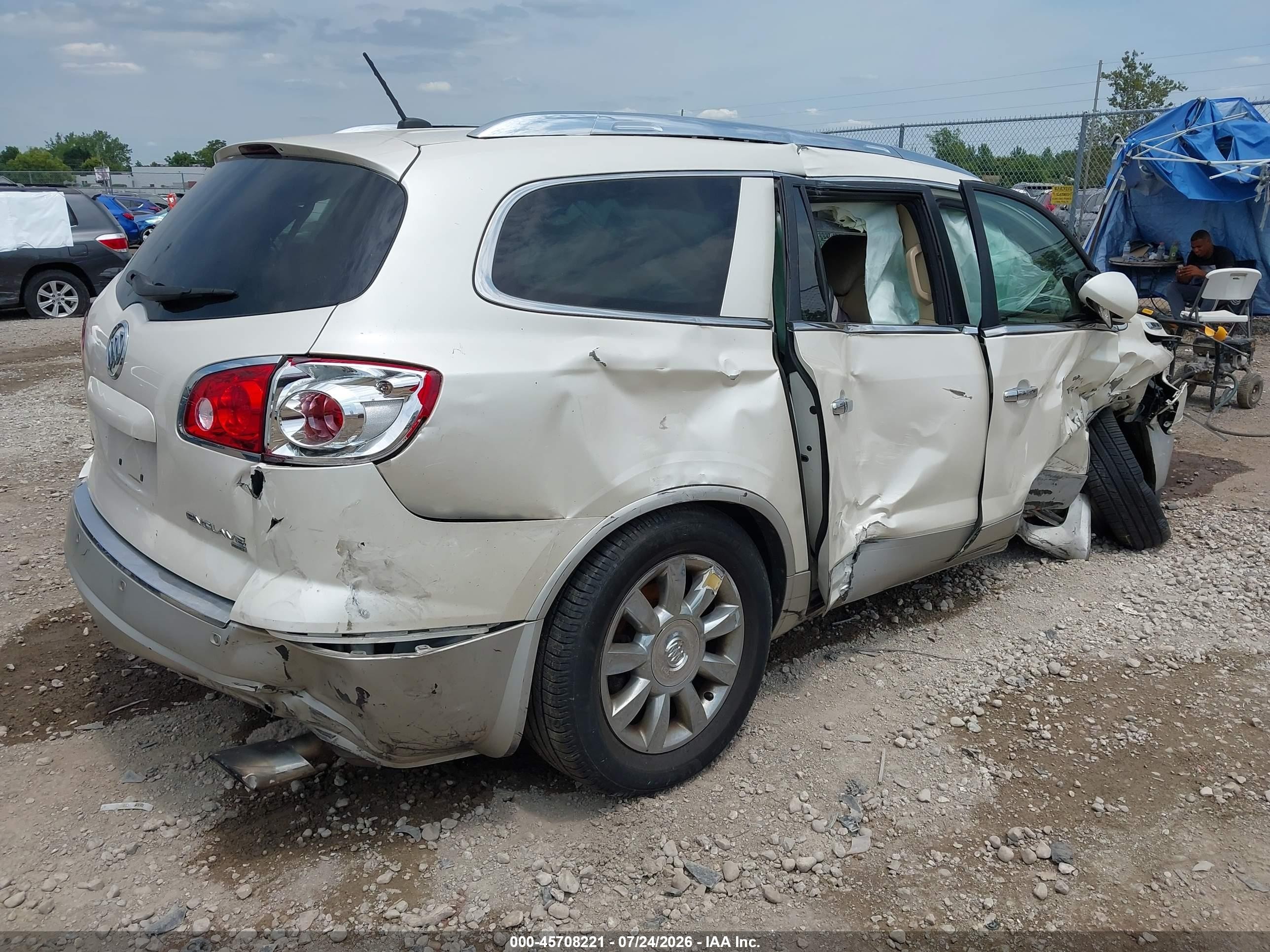 2012 Buick Enclave Leather Белый vin: 5GAKVCED6CJ109327