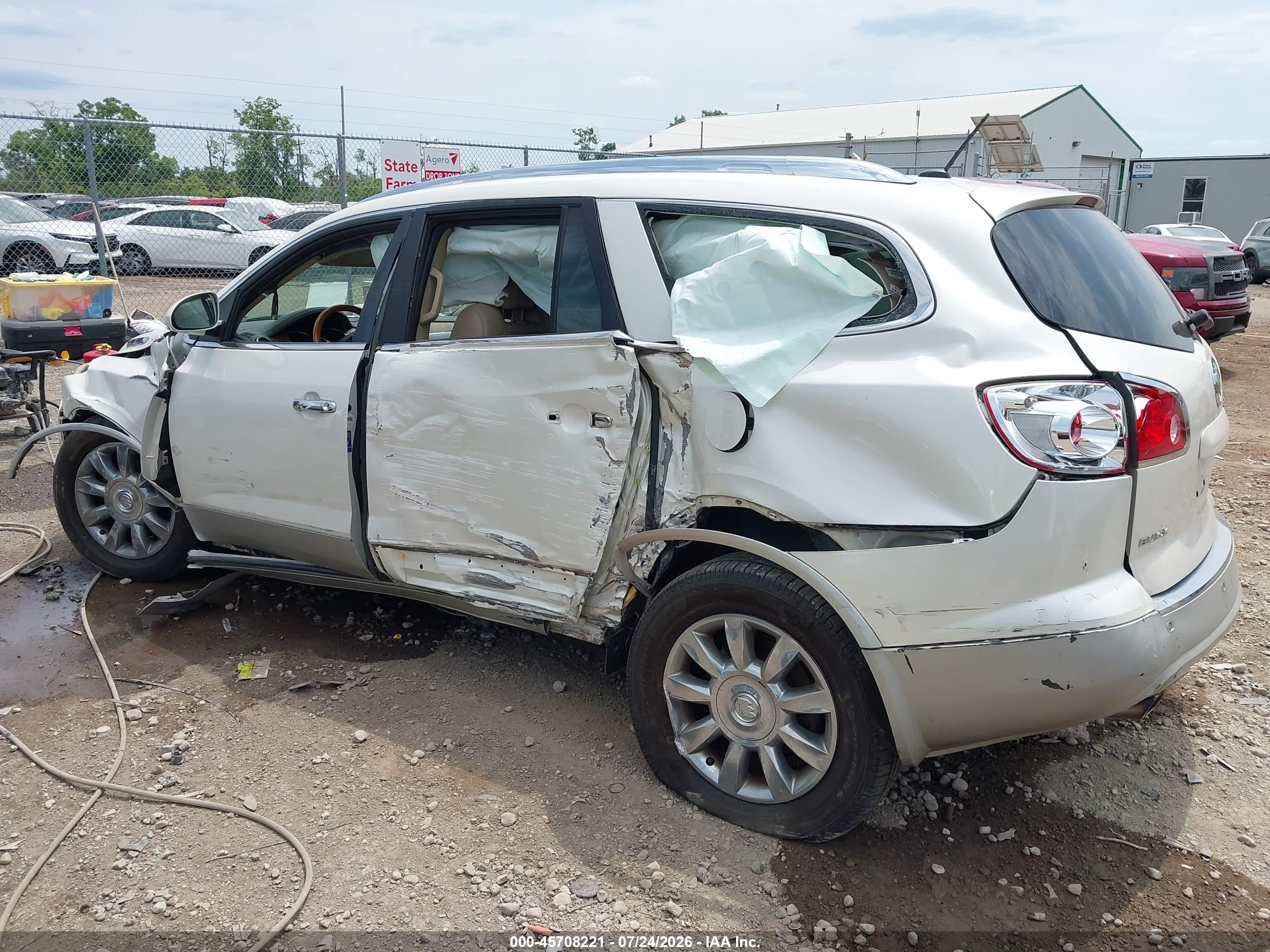2012 Buick Enclave Leather Белый vin: 5GAKVCED6CJ109327