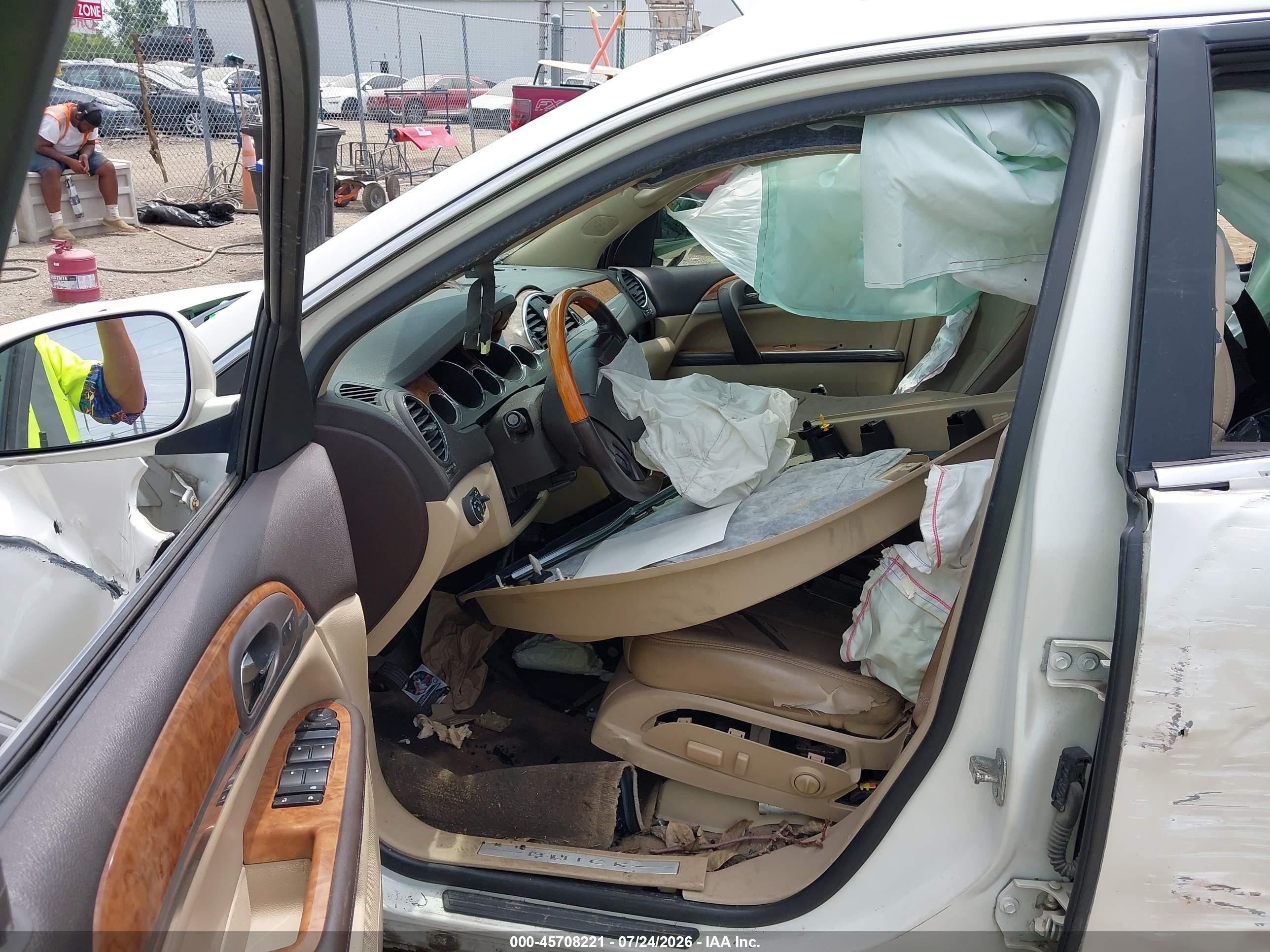 2012 Buick Enclave Leather Белый vin: 5GAKVCED6CJ109327