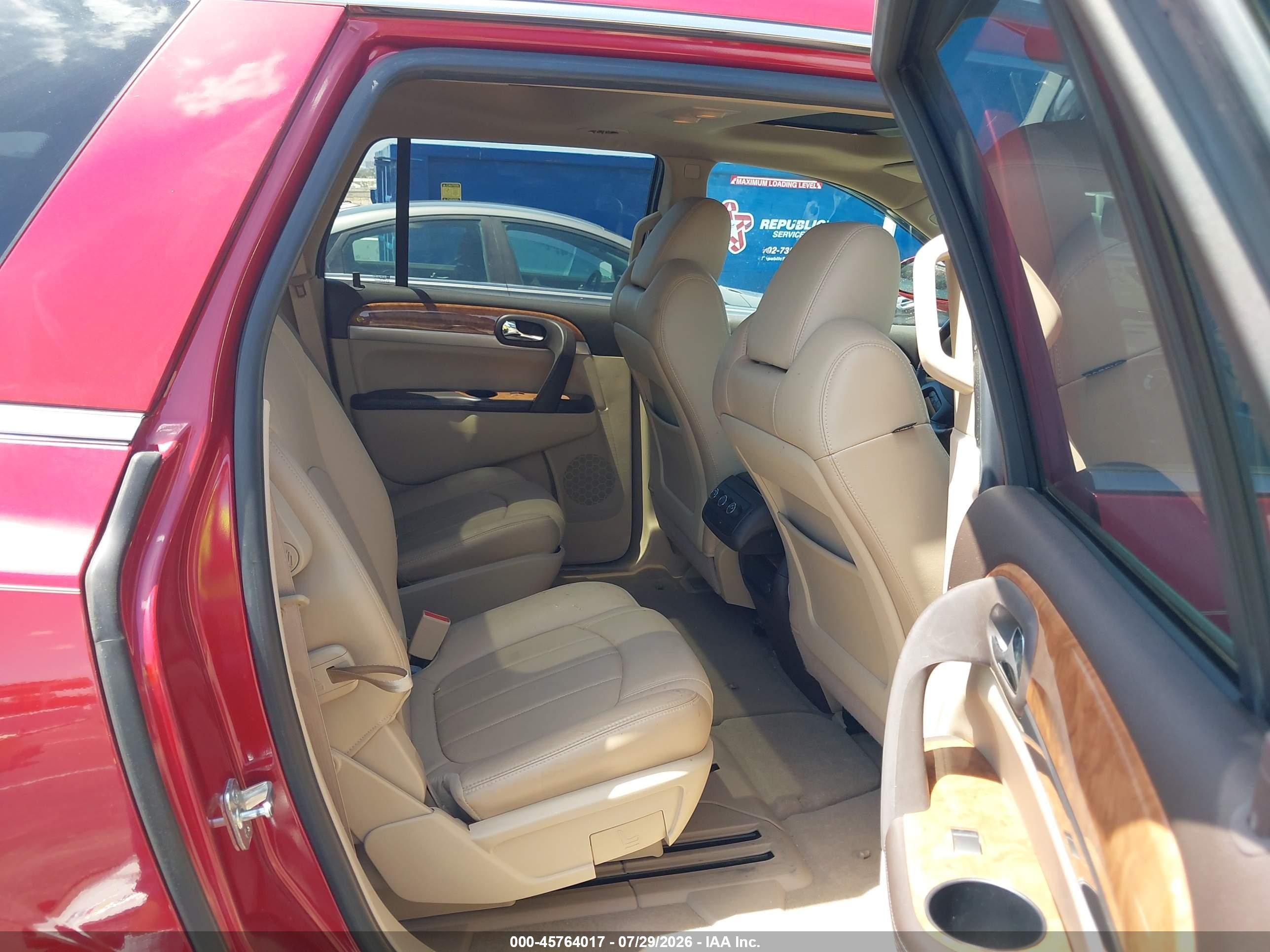 2012 Buick Enclave Leather Red vin: 5GAKVCED7CJ164806