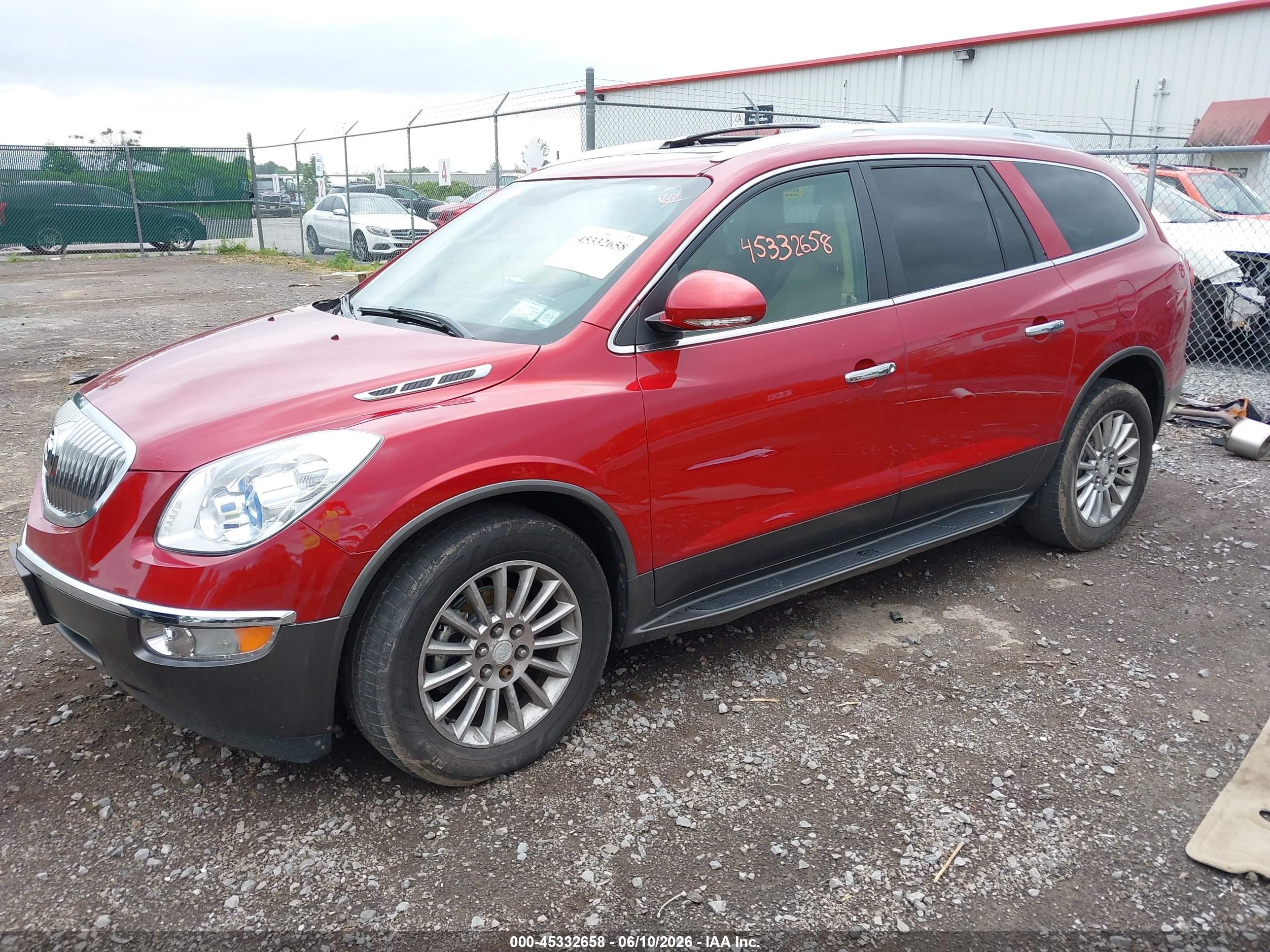 2012 Buick Enclave Leather Red vin: 5GAKVCED9CJ117731