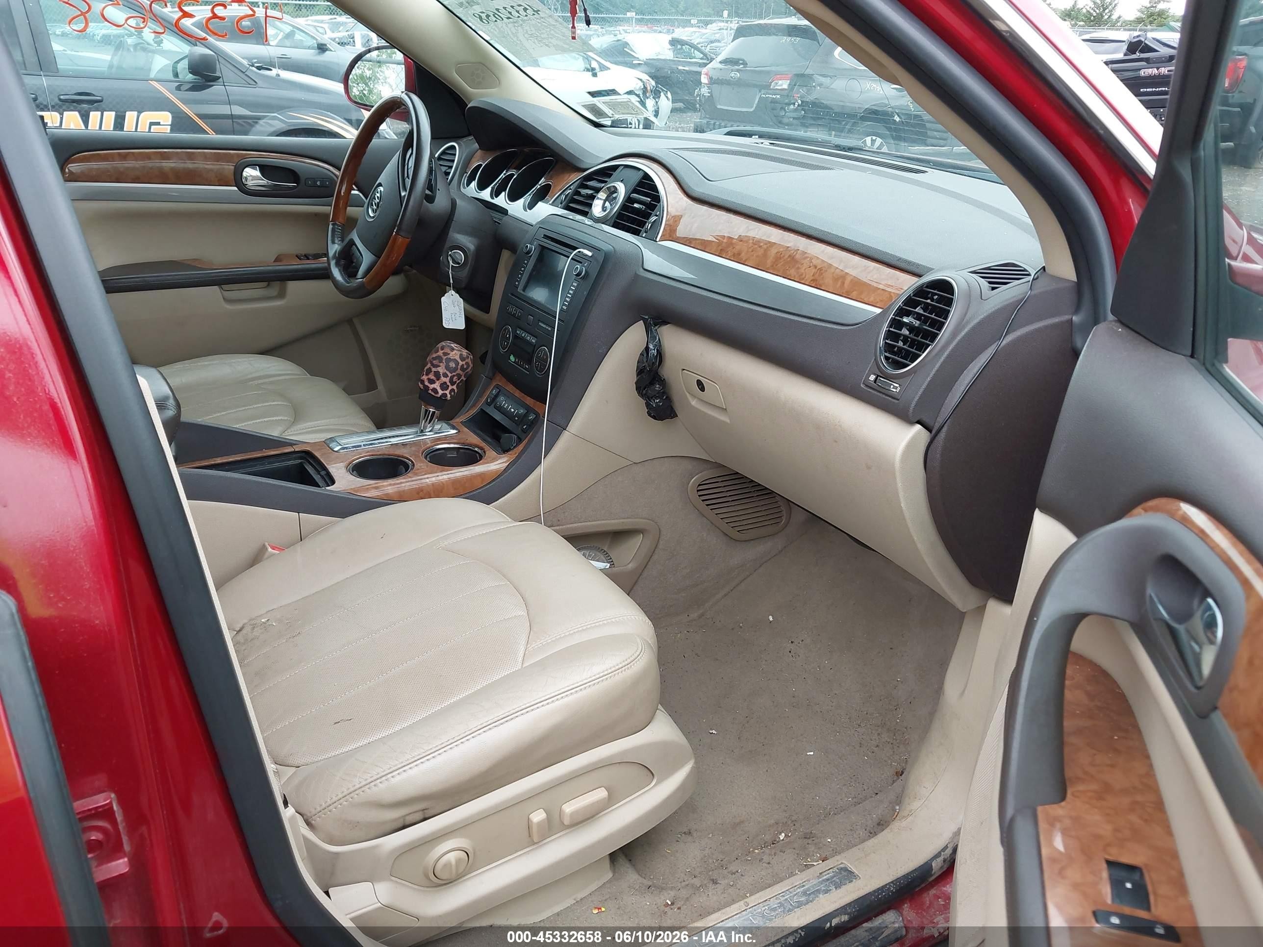 2012 Buick Enclave Leather Red vin: 5GAKVCED9CJ117731