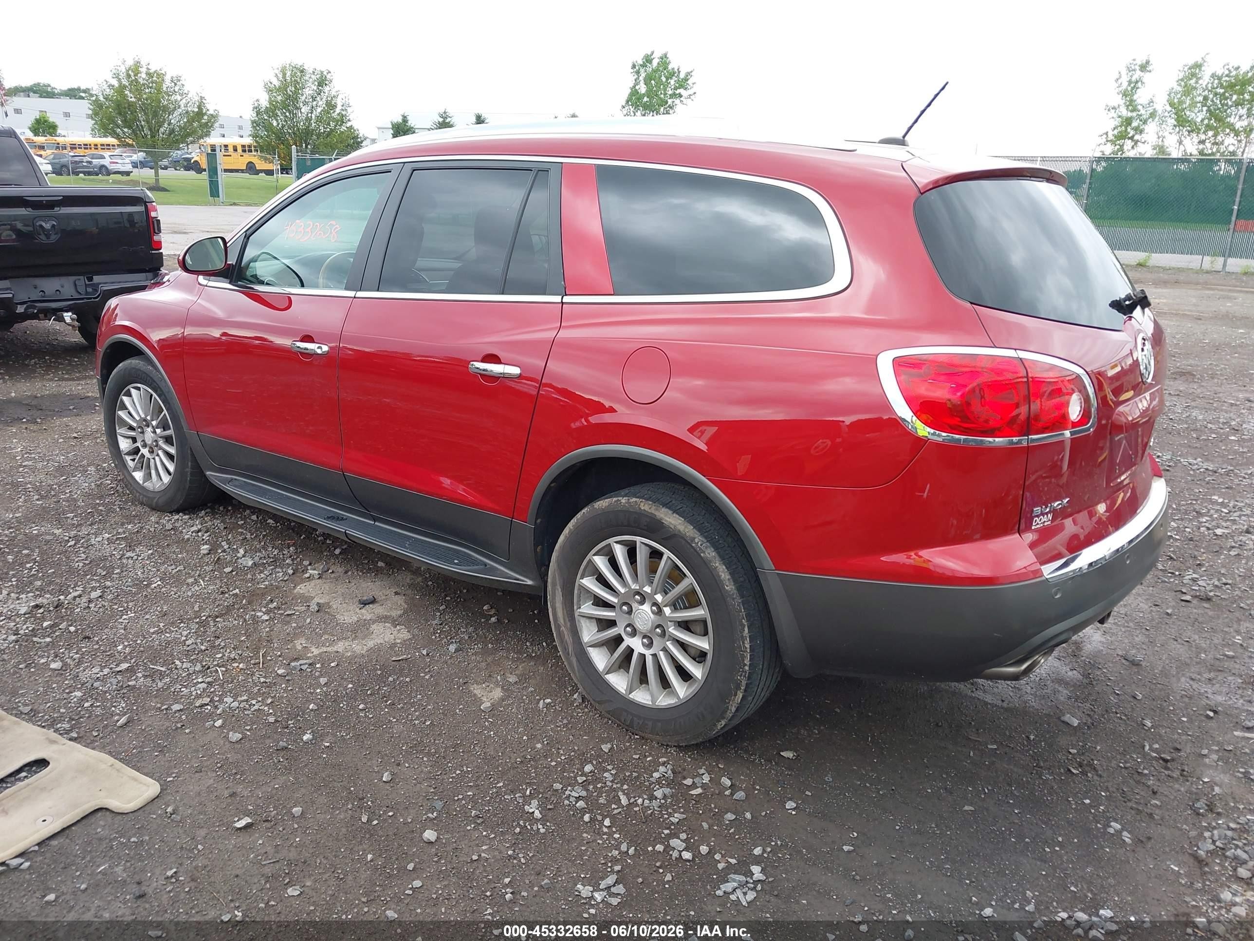 2012 Buick Enclave Leather Red vin: 5GAKVCED9CJ117731
