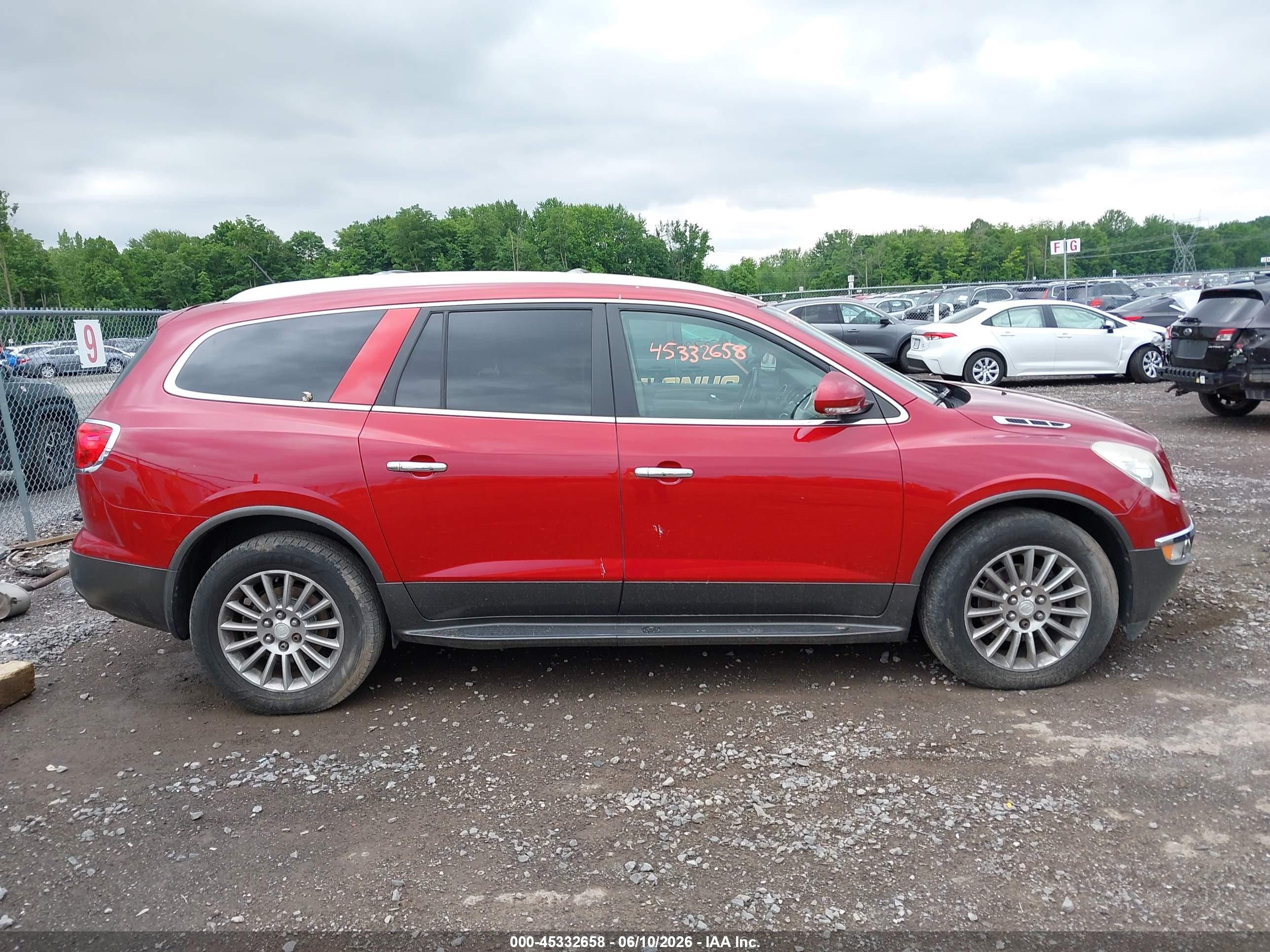 2012 Buick Enclave Leather Red vin: 5GAKVCED9CJ117731