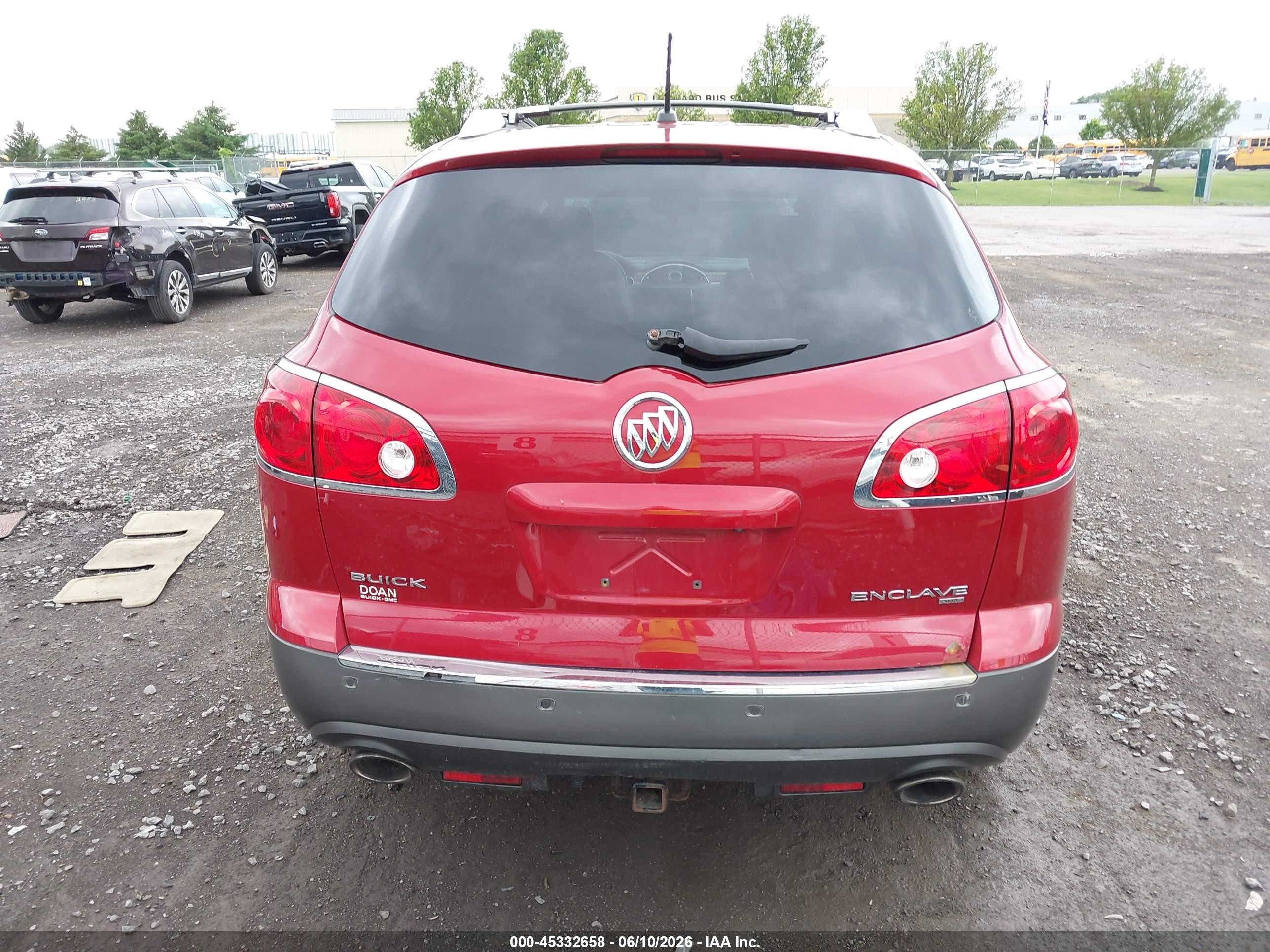 2012 Buick Enclave Leather Red vin: 5GAKVCED9CJ117731
