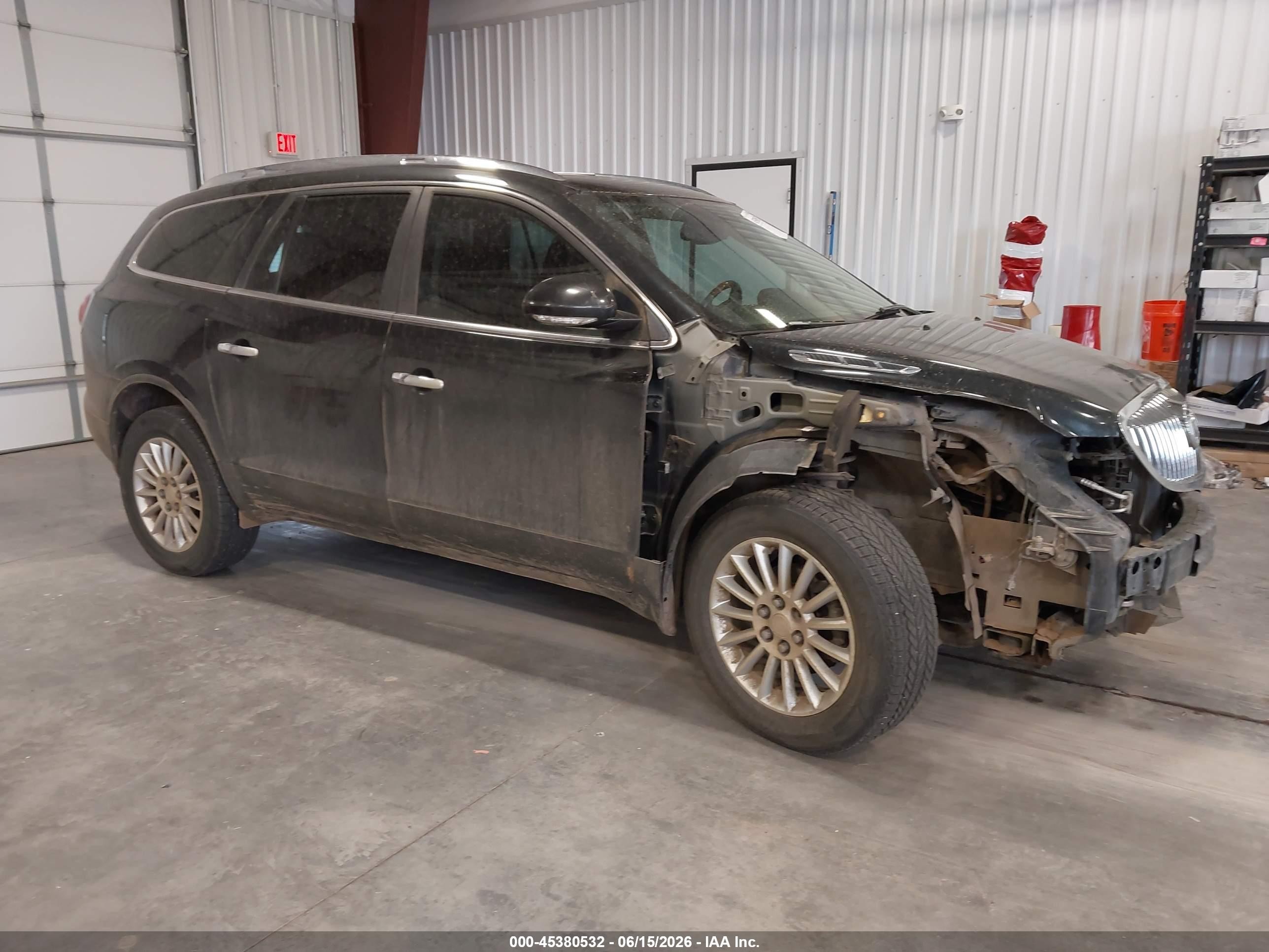 2012 Buick Enclave Leather Черный vin: 5GAKVCED9CJ221250