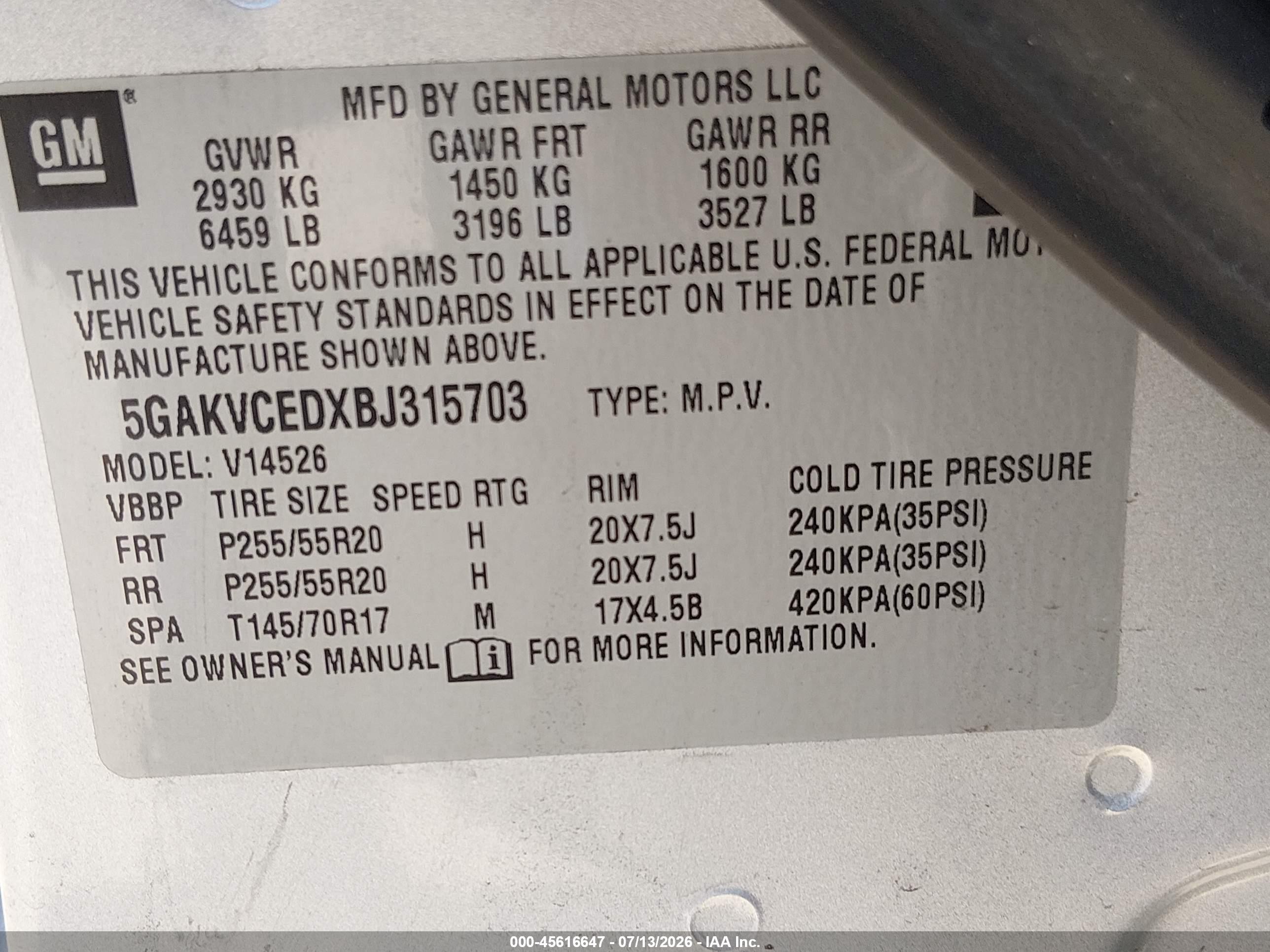 2011 Buick Enclave 2xl Серебряный vin: 5GAKVCEDXBJ315703