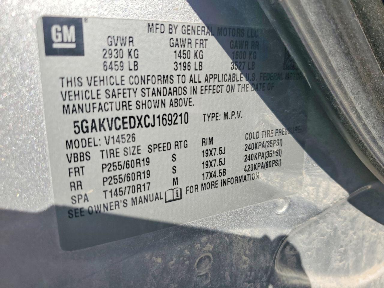 2012 Buick Enclave Silver vin: 5GAKVCEDXCJ169210