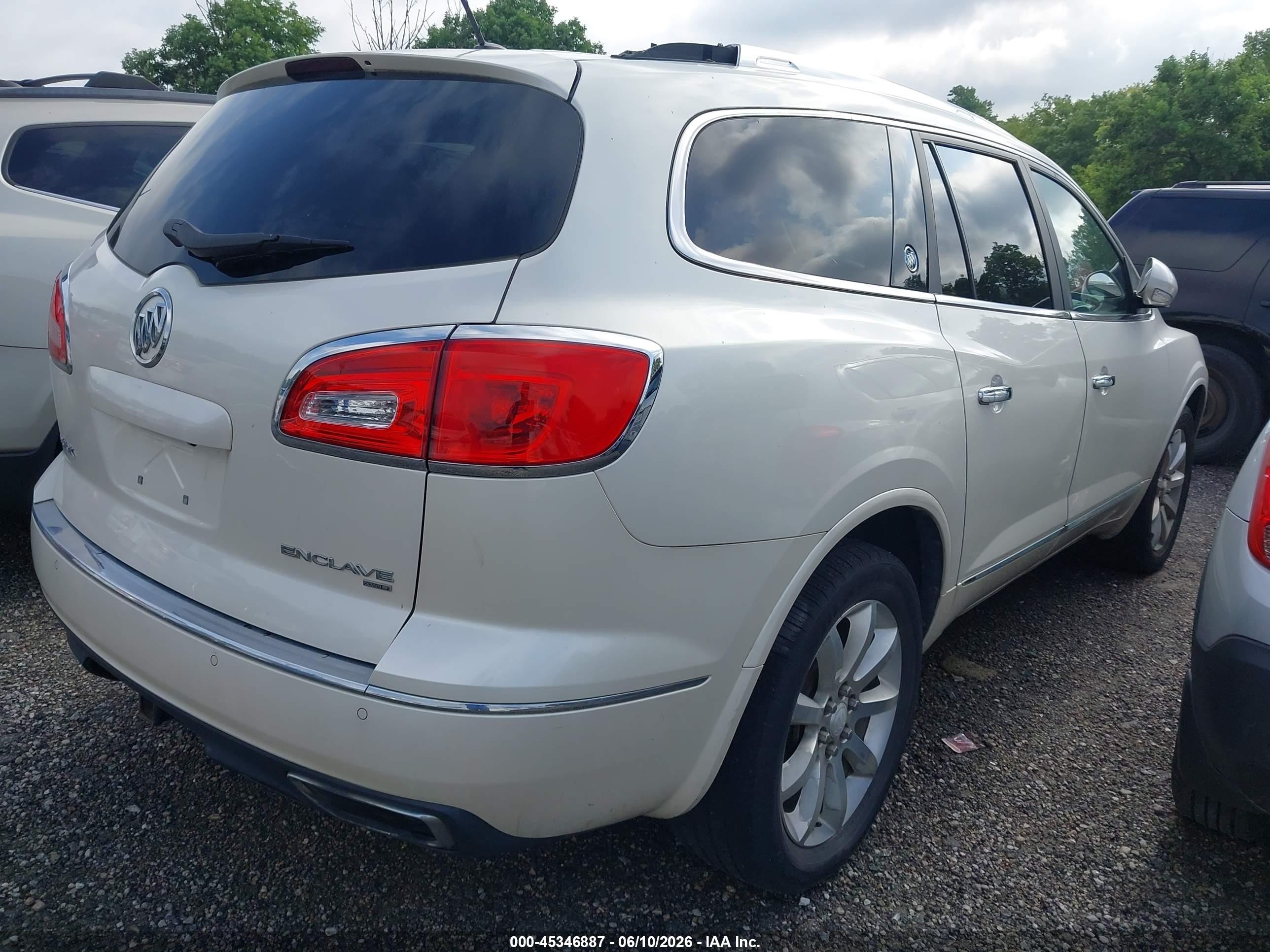 2014 Buick Enclave Premium White vin: 5GAKVCKD0EJ360707