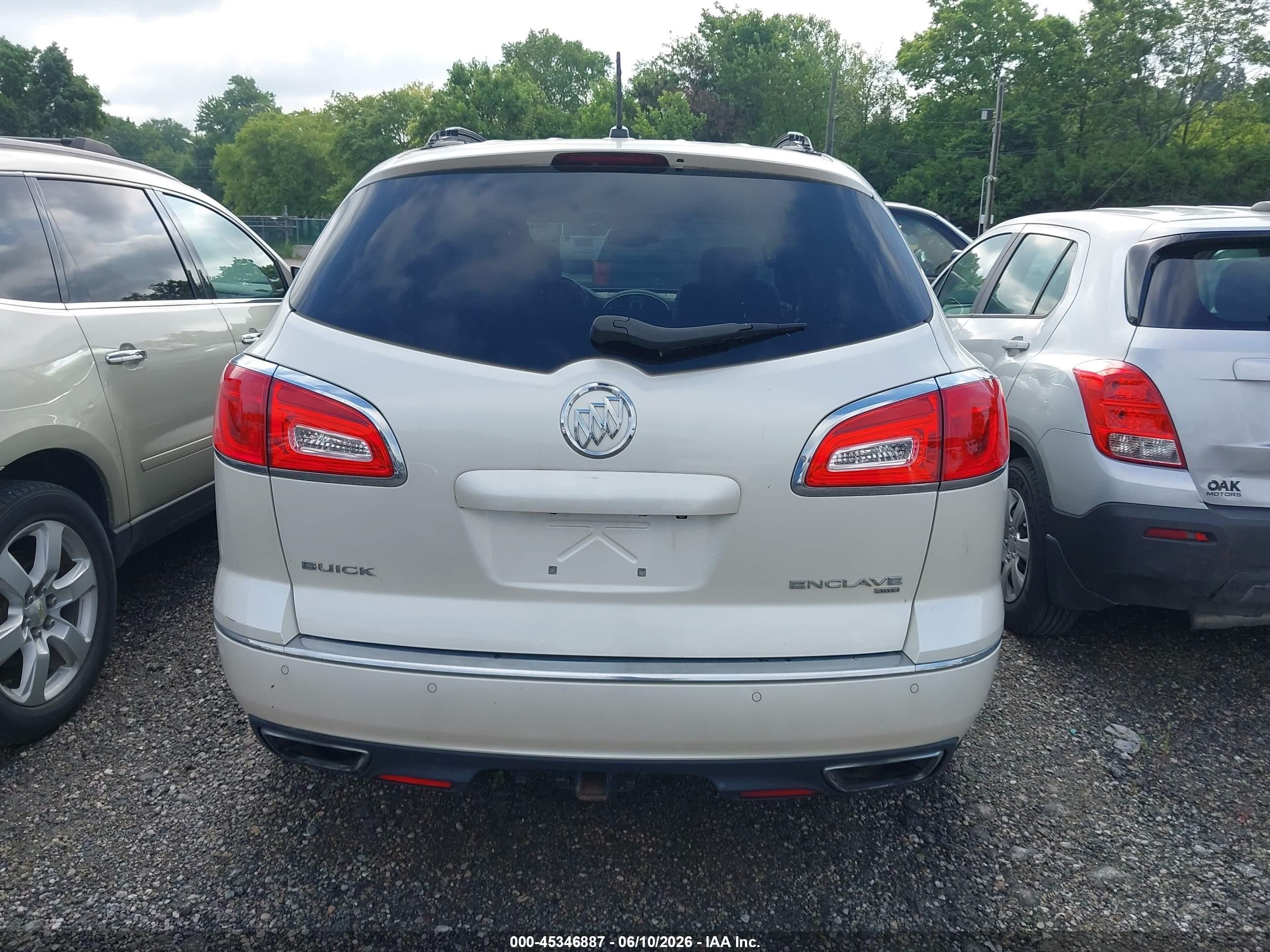 2014 Buick Enclave Premium White vin: 5GAKVCKD0EJ360707