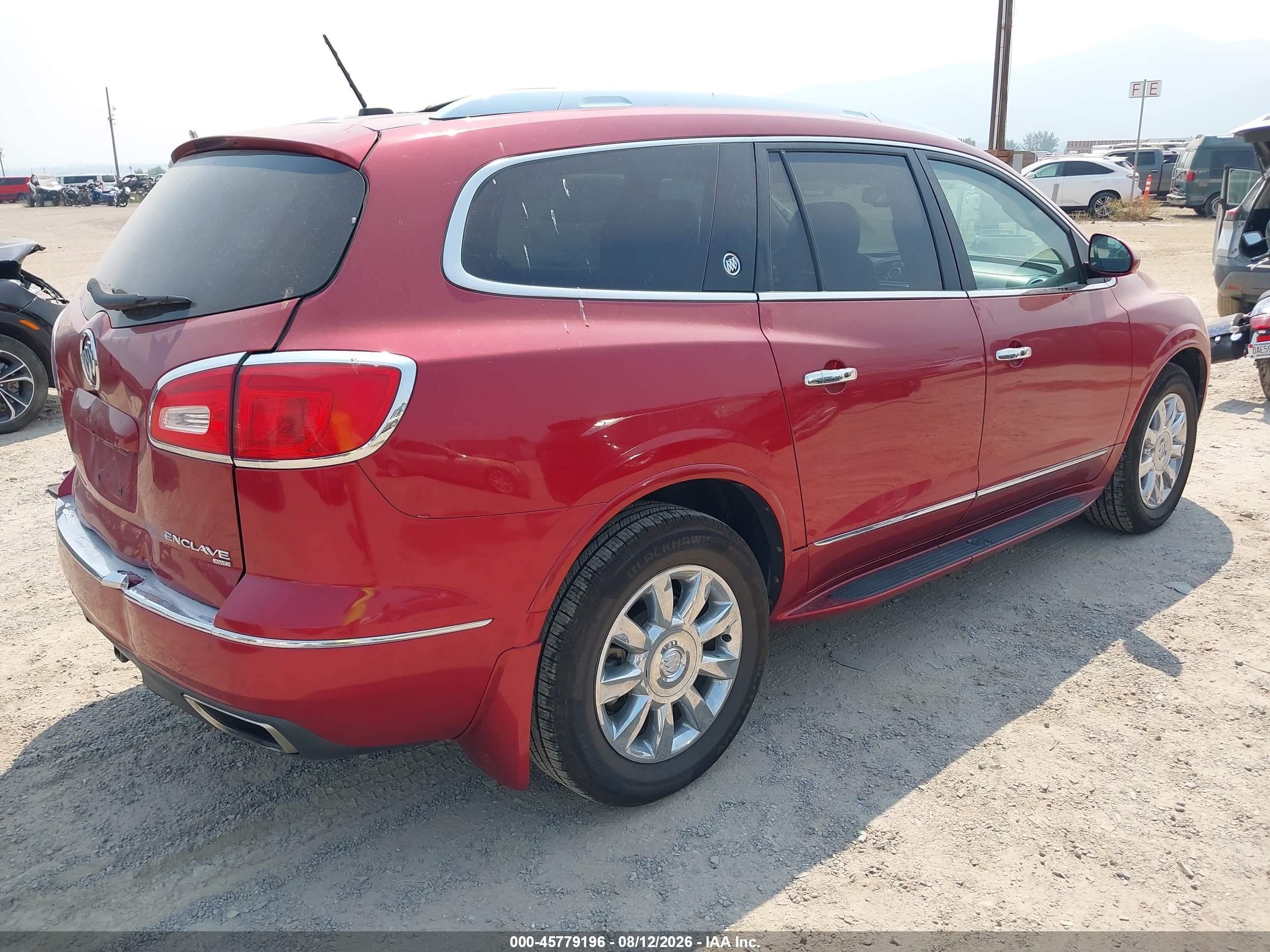 2013 Buick Enclave Leather Red vin: 5GAKVCKD2DJ255892
