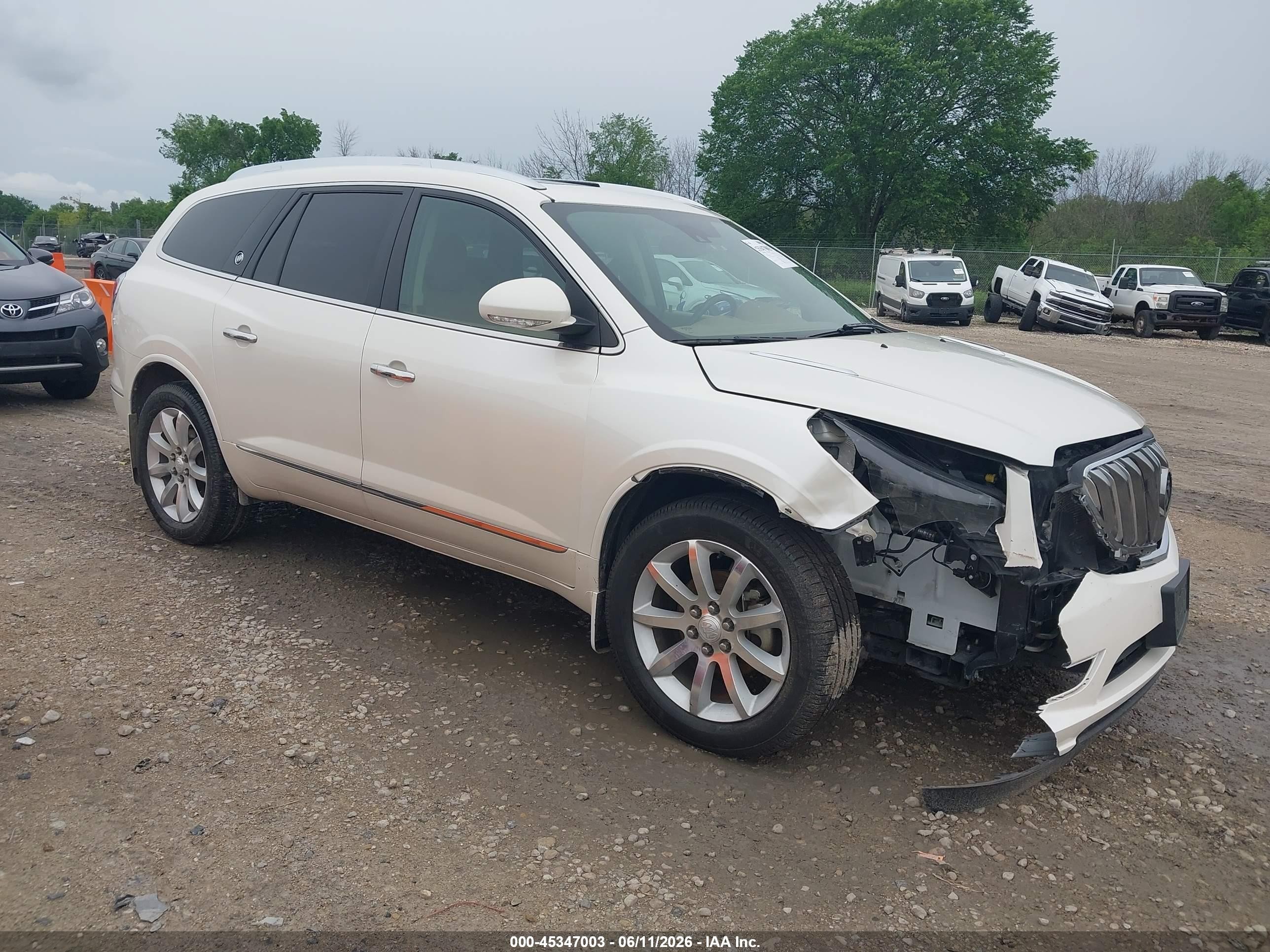 2015 Buick Enclave Premium White vin: 5GAKVCKD2FJ172207