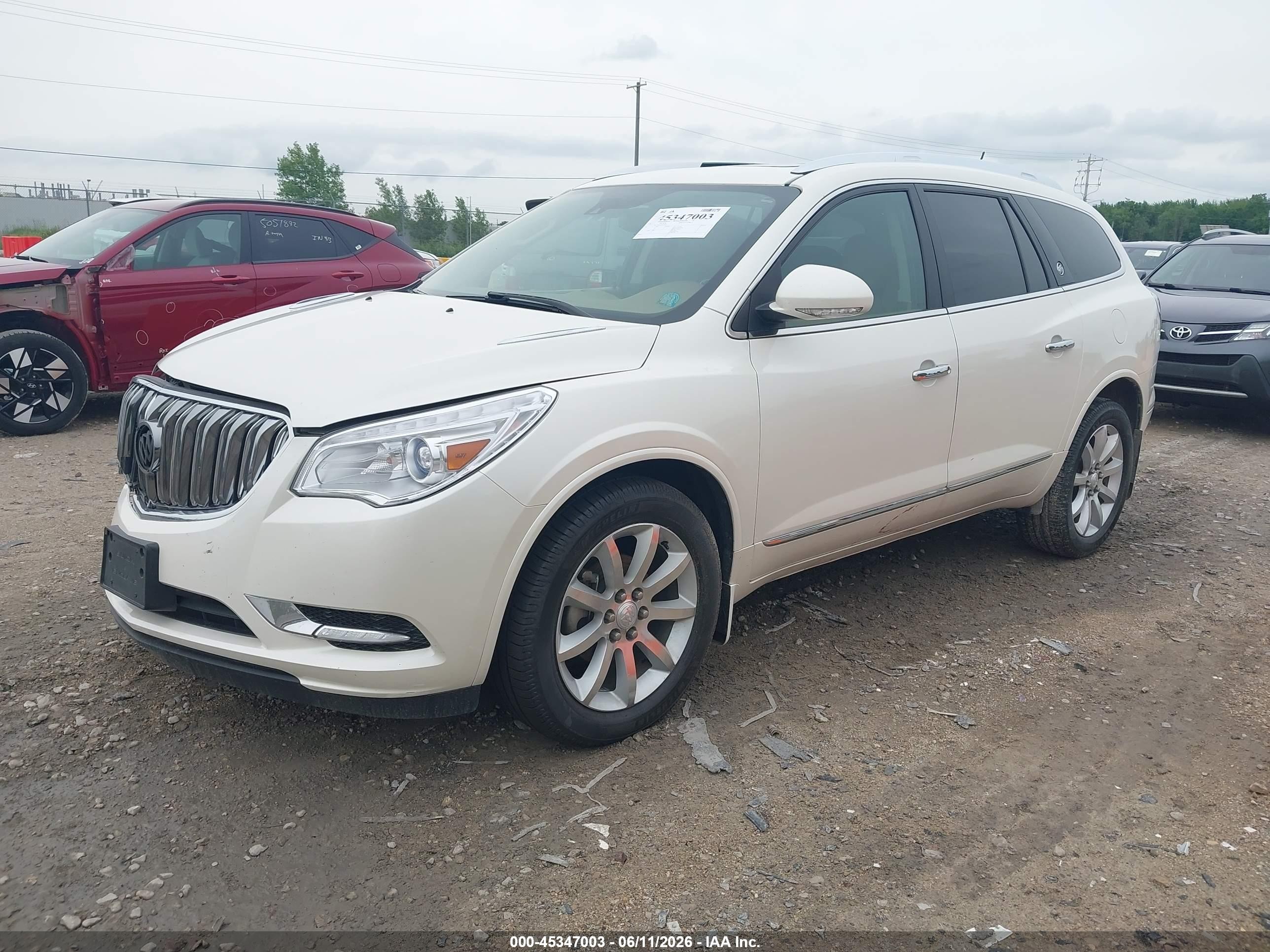 2015 Buick Enclave Premium White vin: 5GAKVCKD2FJ172207