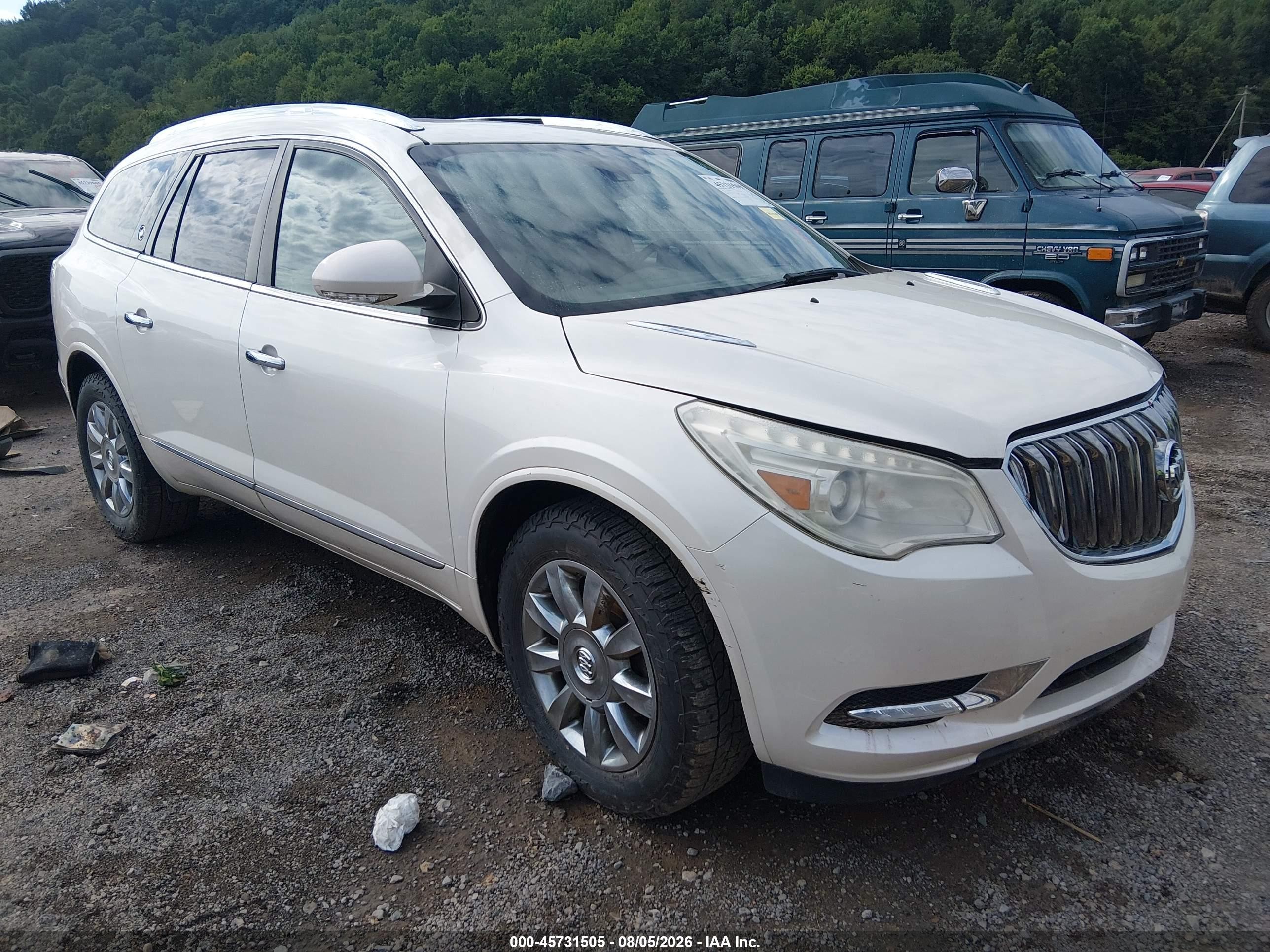2015 Buick Enclave Premium White vin: 5GAKVCKD2FJ255586