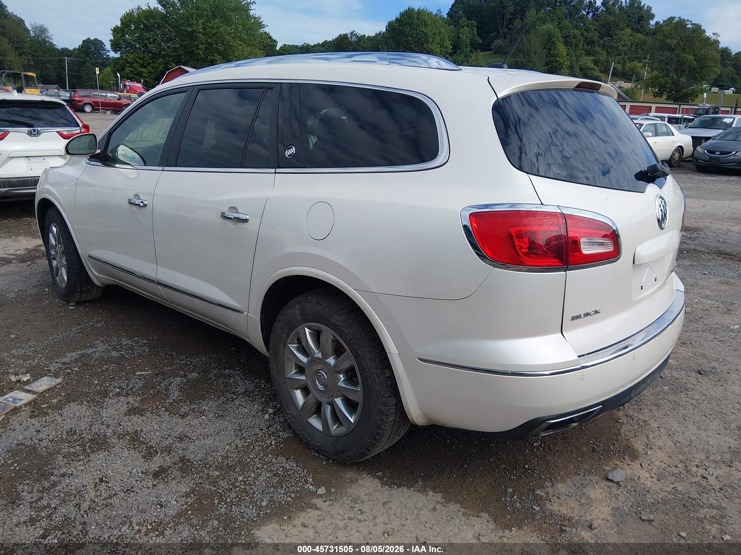 2015 Buick Enclave Premium White vin: 5GAKVCKD2FJ255586
