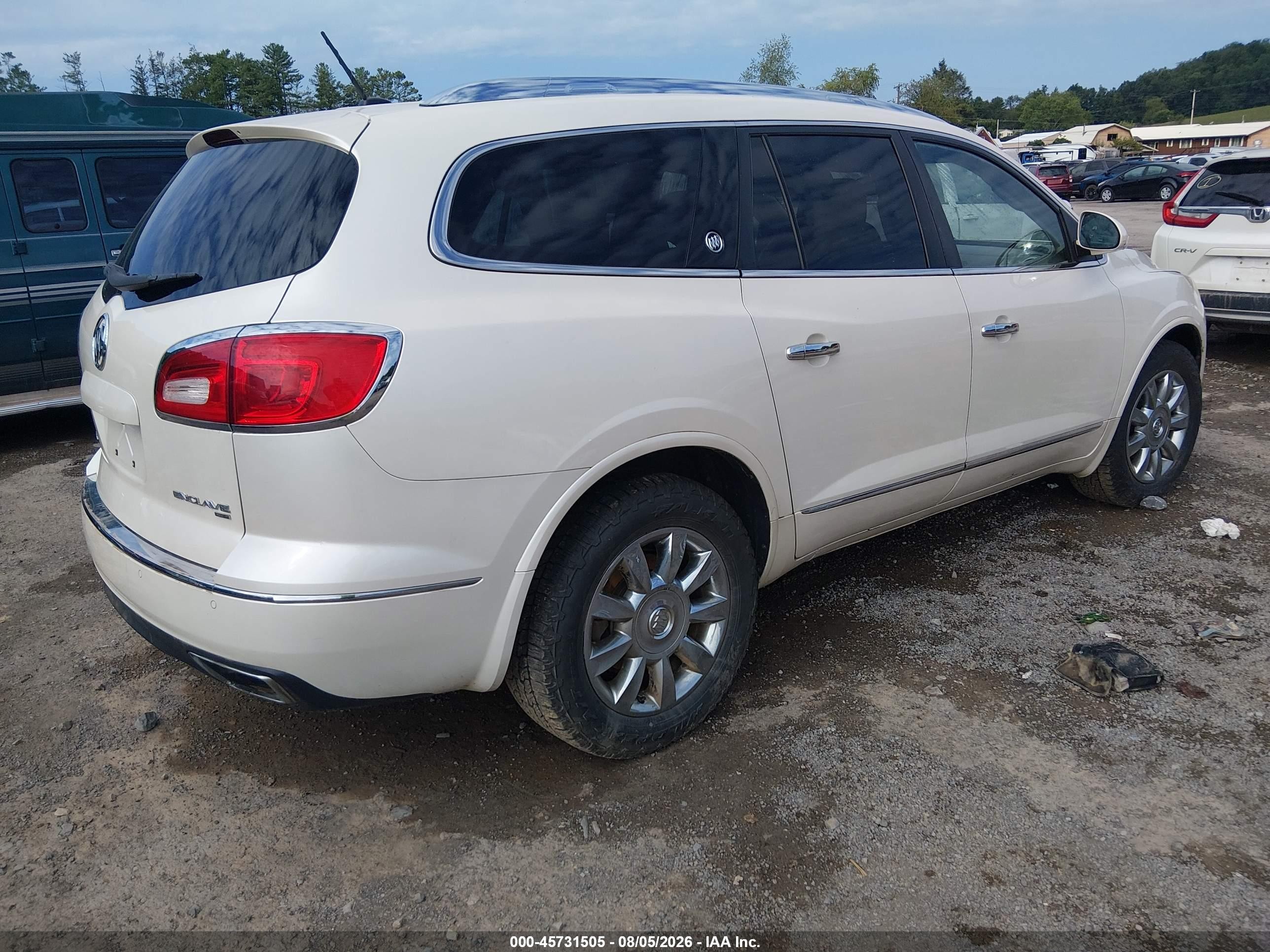 2015 Buick Enclave Premium White vin: 5GAKVCKD2FJ255586