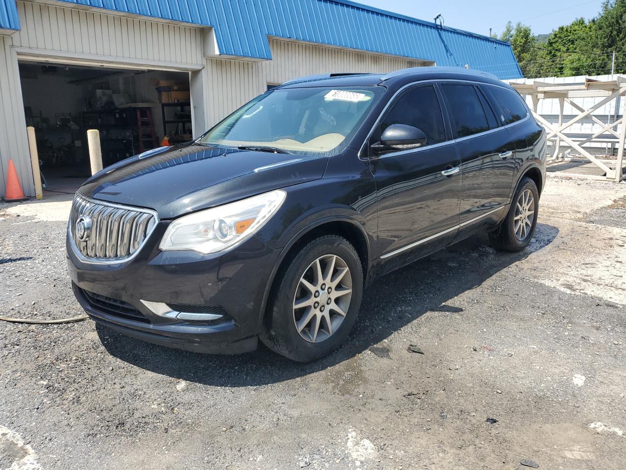 2013 Buick Enclave Black vin: 5GAKVCKD3DJ118301 Damage: Left Front Tire, Worn, Replacement Required