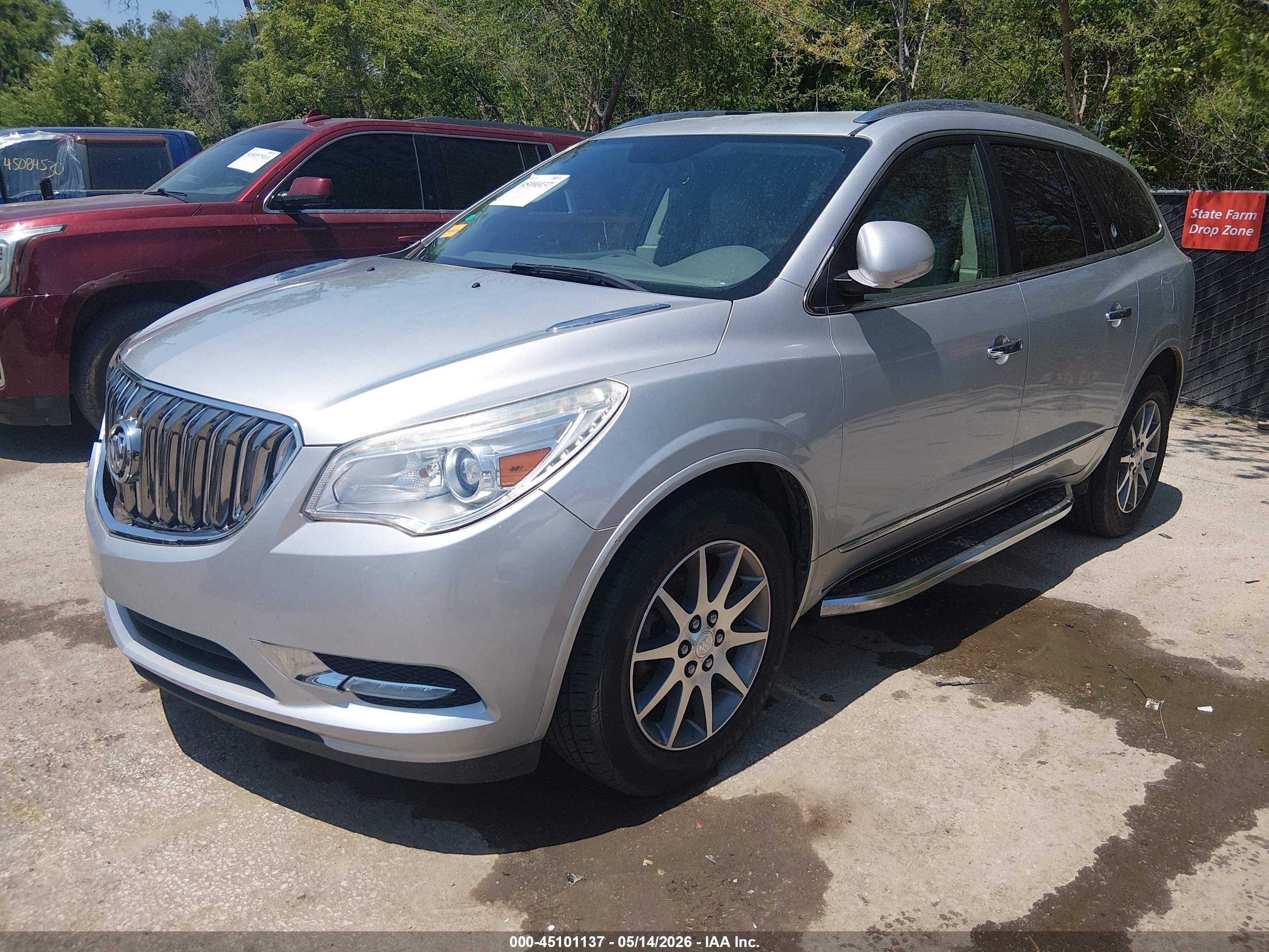 2013 Buick Enclave Leather Silver vin: 5GAKVCKD3DJ155316