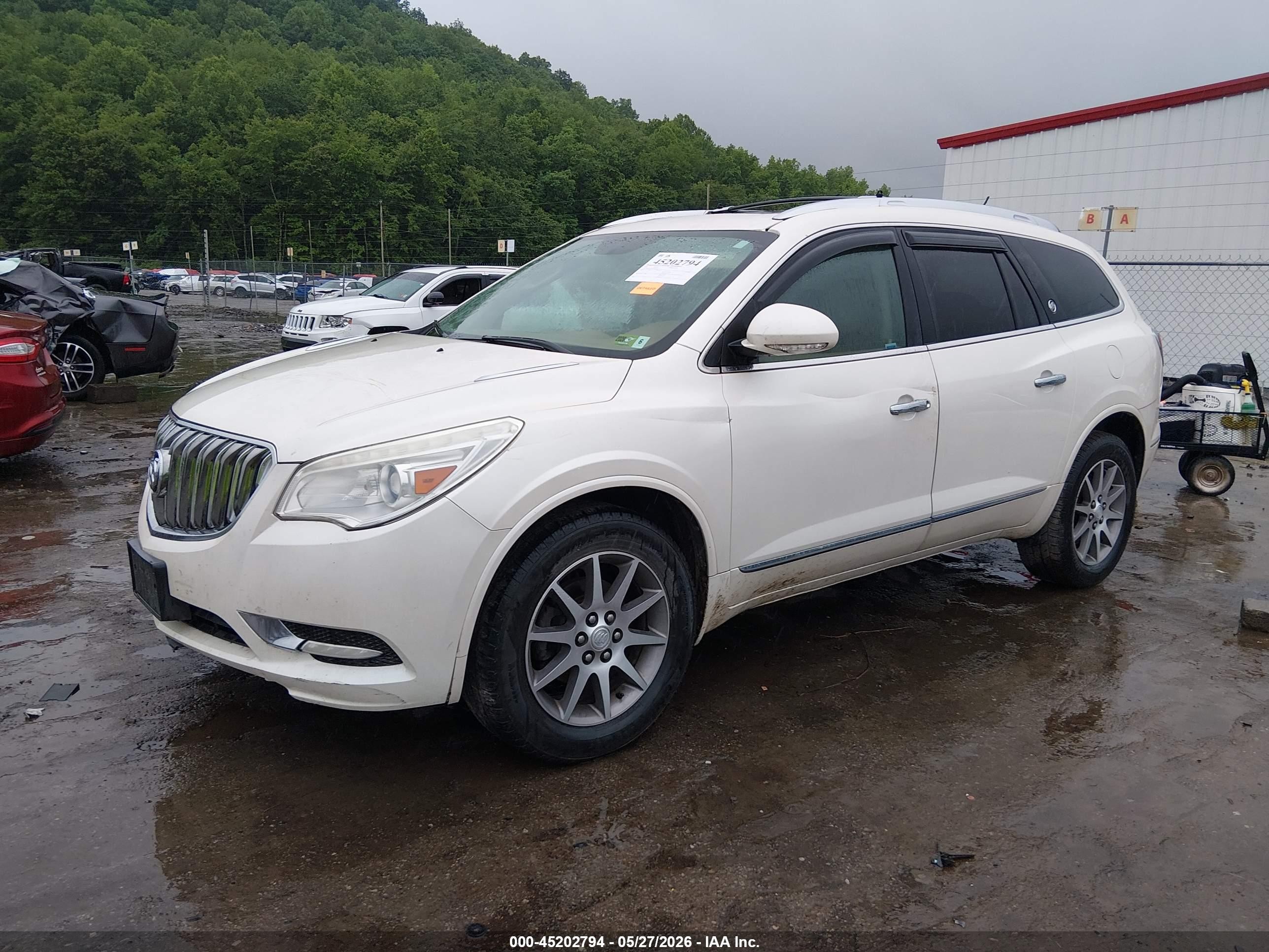 2013 Buick Enclave Leather White vin: 5GAKVCKD3DJ163920