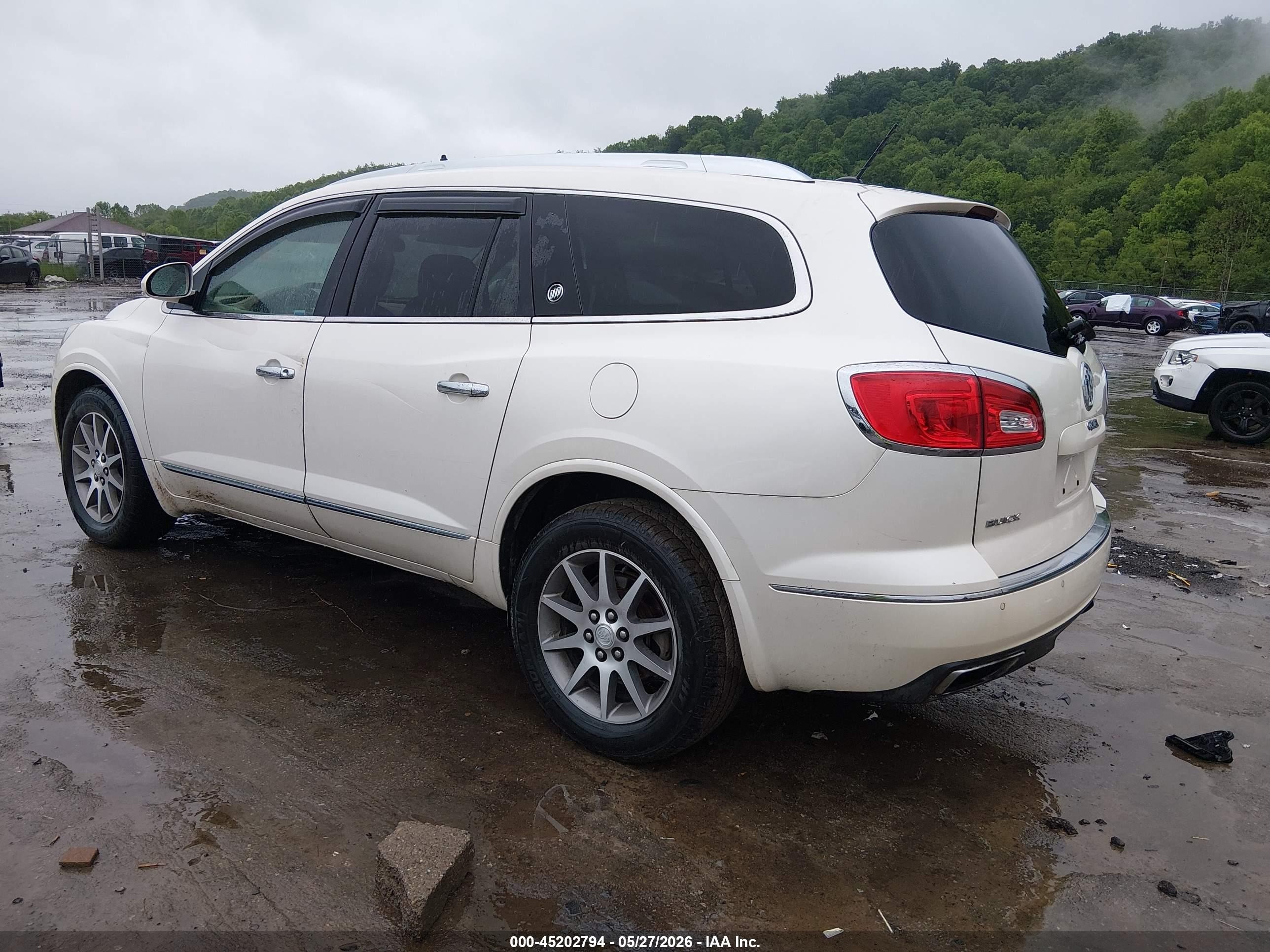 2013 Buick Enclave Leather White vin: 5GAKVCKD3DJ163920