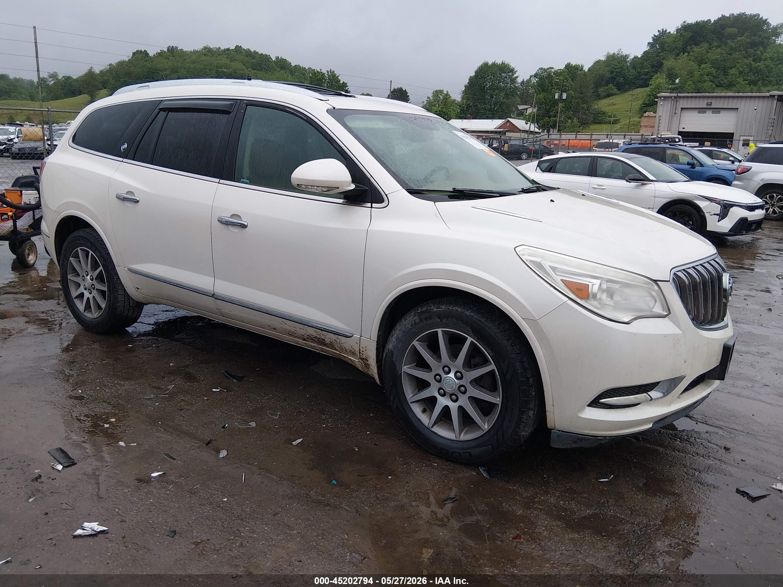 2013 Buick Enclave Leather White vin: 5GAKVCKD3DJ163920