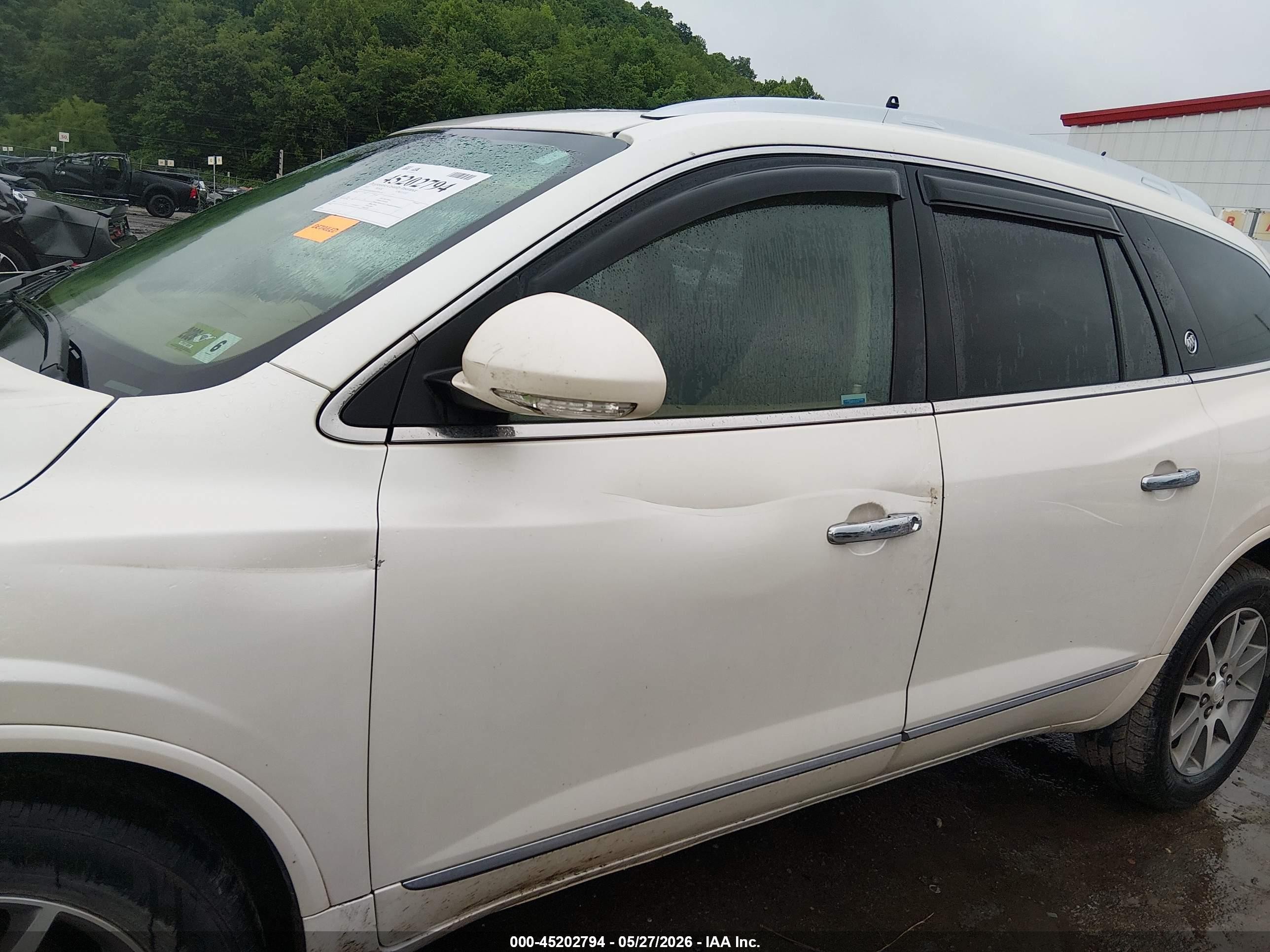 2013 Buick Enclave Leather White vin: 5GAKVCKD3DJ163920