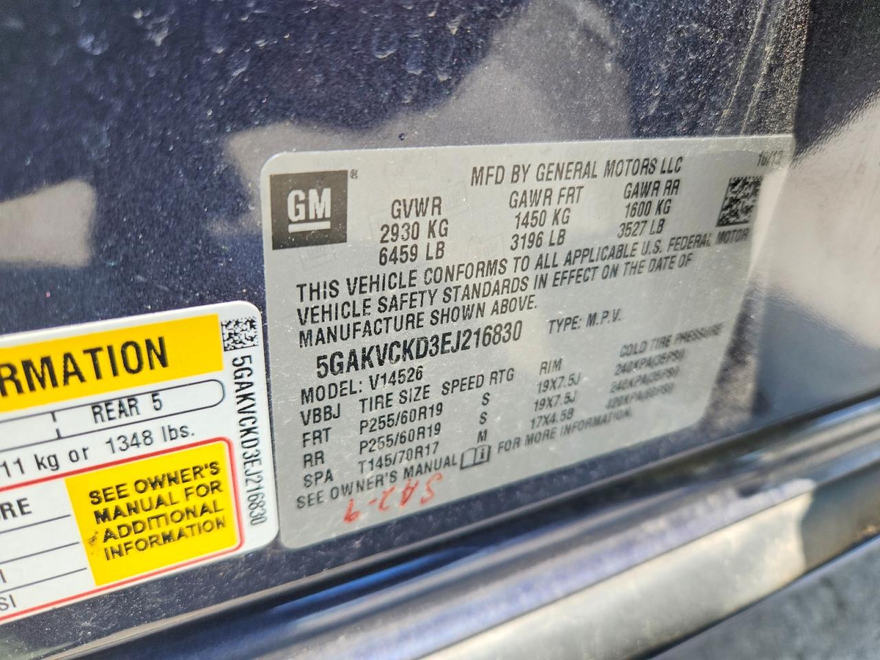 2014 Buick Enclave Gray vin: 5GAKVCKD3EJ216830