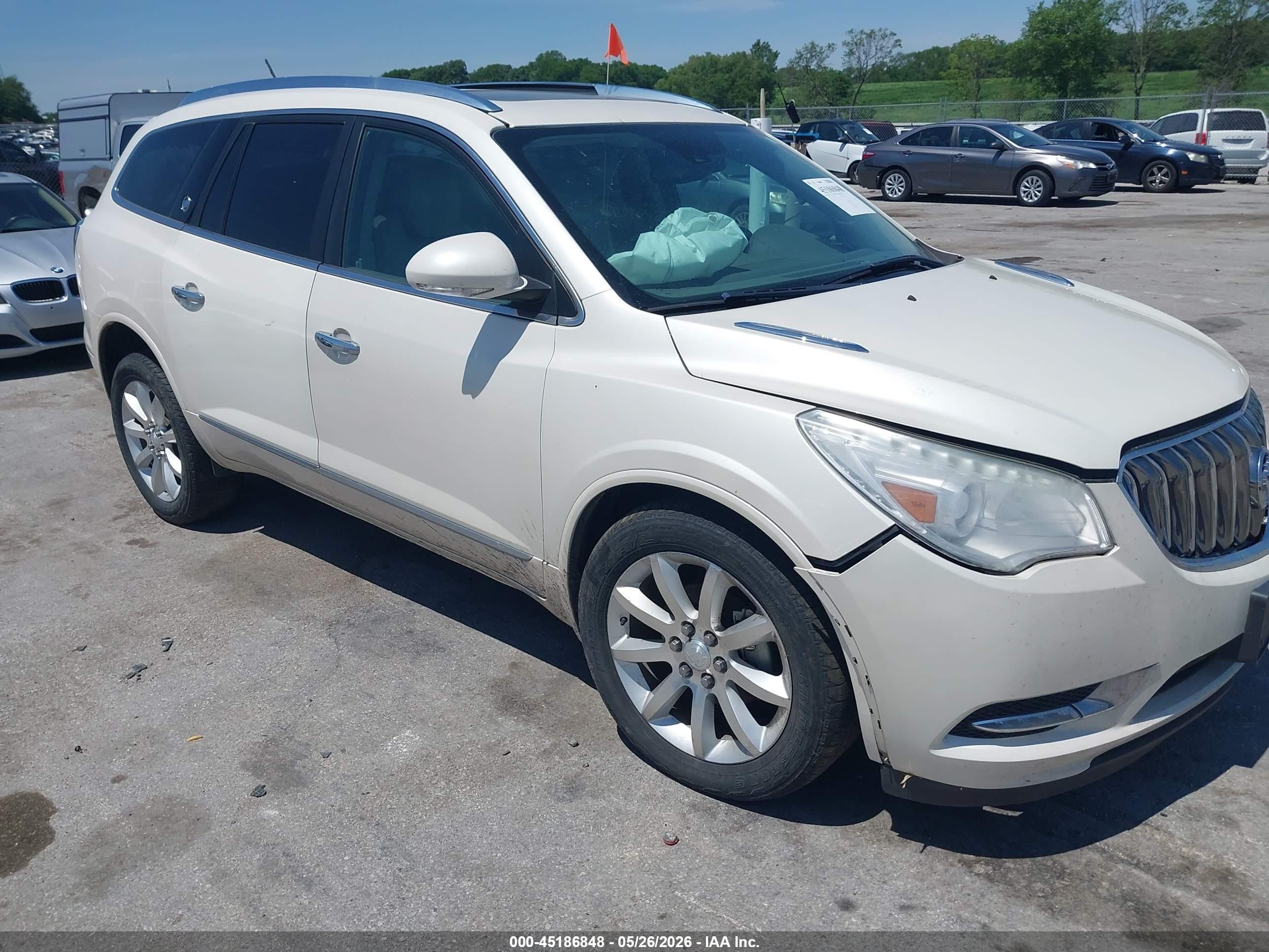 2015 Buick Enclave Premium White vin: 5GAKVCKD3FJ114008