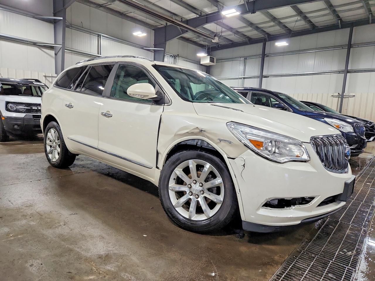 2015 Buick Enclave White vin: 5GAKVCKD3FJ224914