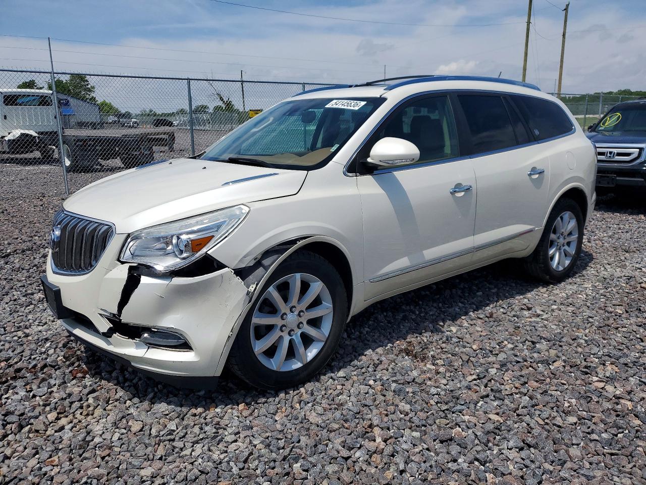 2015 Buick Enclave White vin: 5GAKVCKD3FJ295417