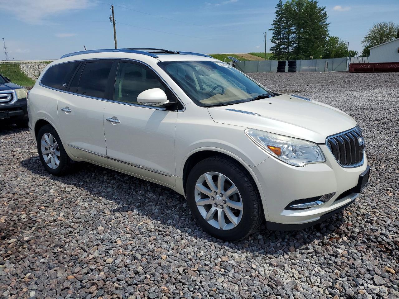 2015 Buick Enclave White vin: 5GAKVCKD3FJ295417