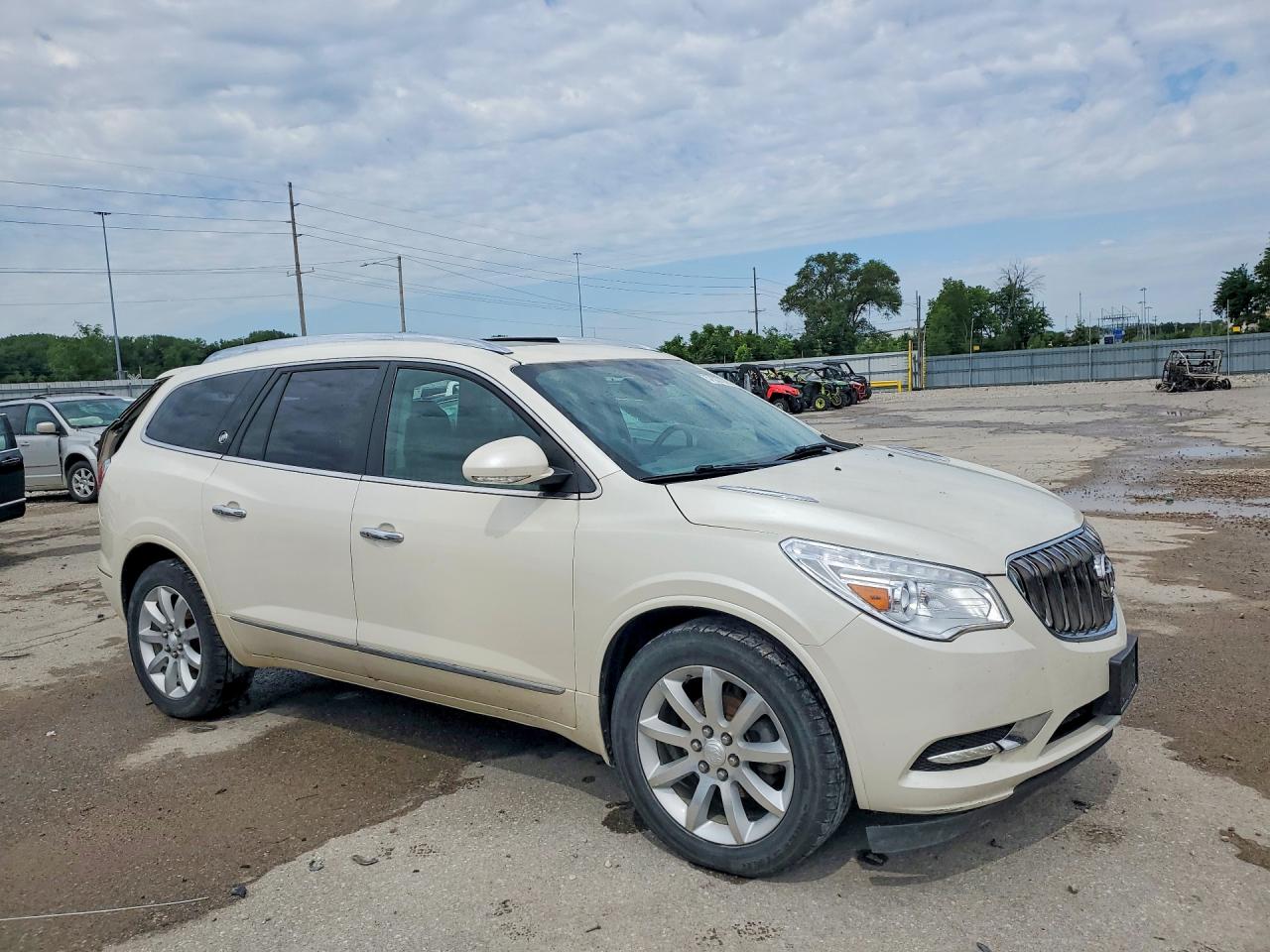 2015 Buick Enclave White vin: 5GAKVCKD3FJ313415