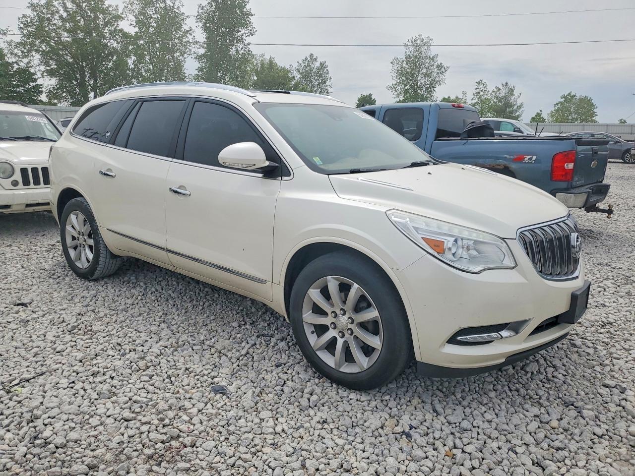 2014 Buick Enclave White vin: 5GAKVCKD4EJ200930