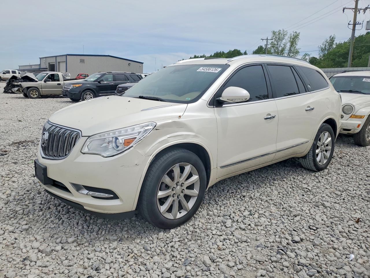 2014 Buick Enclave White vin: 5GAKVCKD4EJ200930