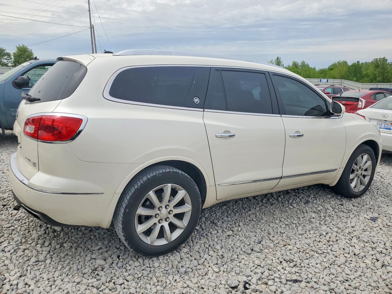 2014 Buick Enclave White vin: 5GAKVCKD4EJ200930