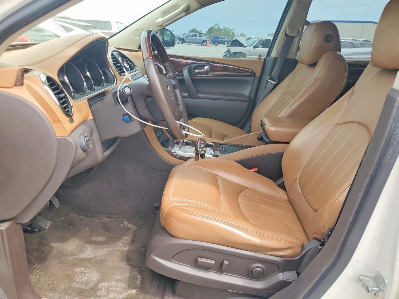 2014 Buick Enclave White vin: 5GAKVCKD4EJ200930