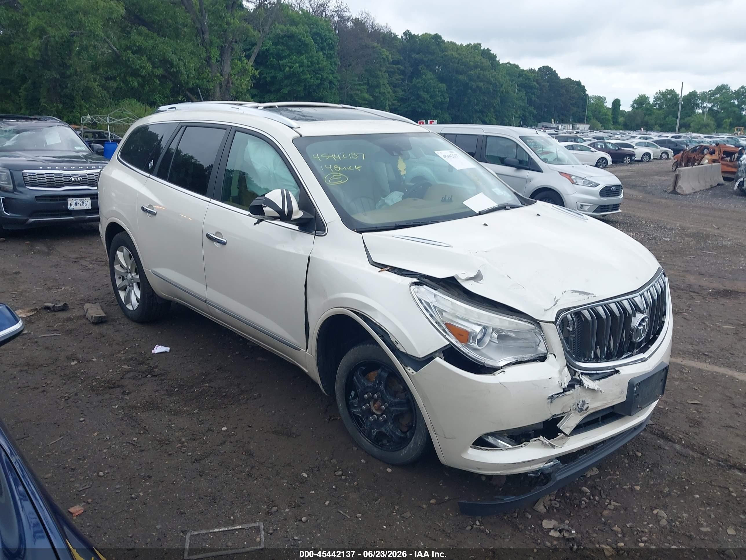 2014 Buick Enclave Premium Белый vin: 5GAKVCKD4EJ369670