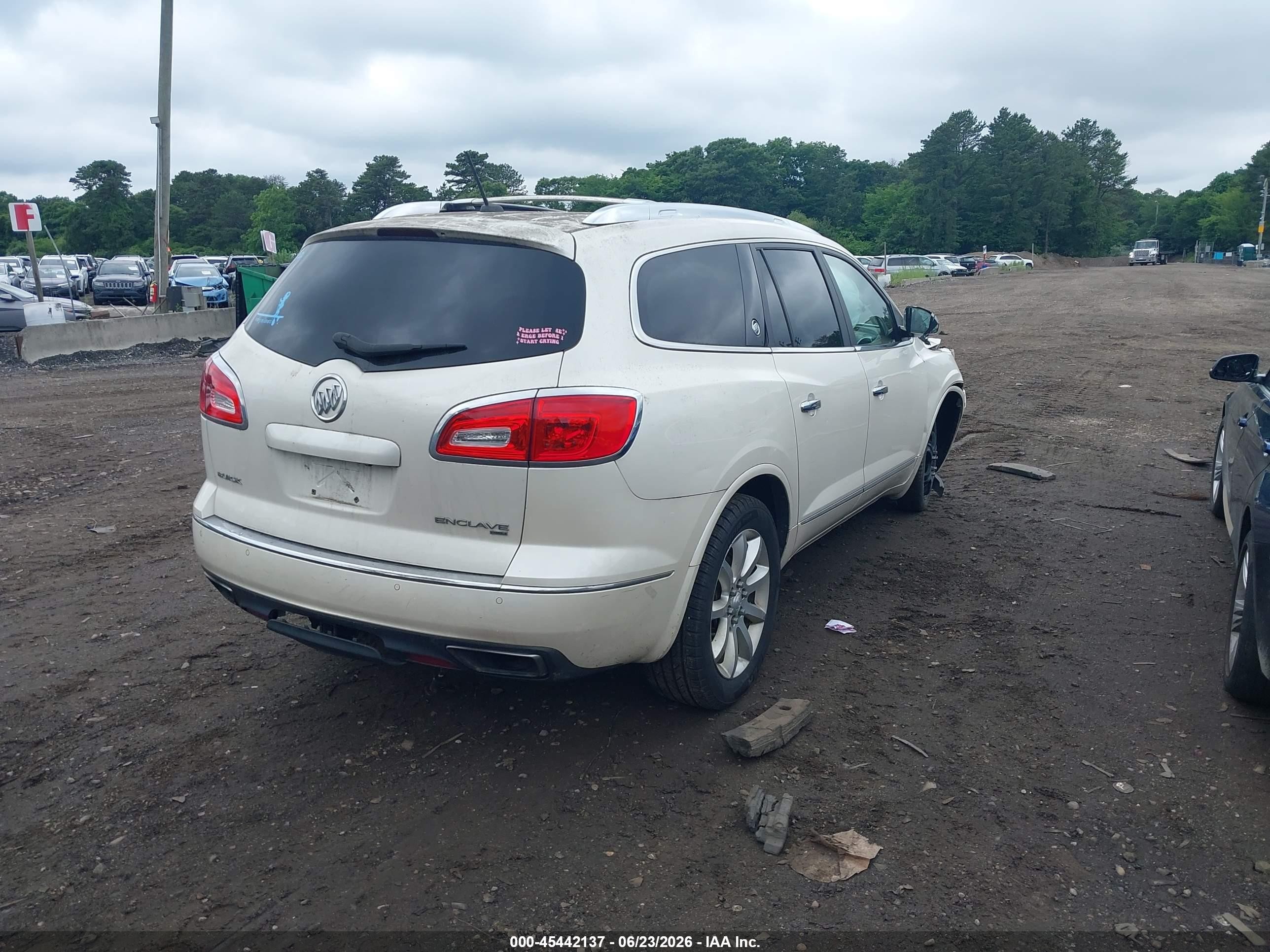 2014 Buick Enclave Premium Белый vin: 5GAKVCKD4EJ369670