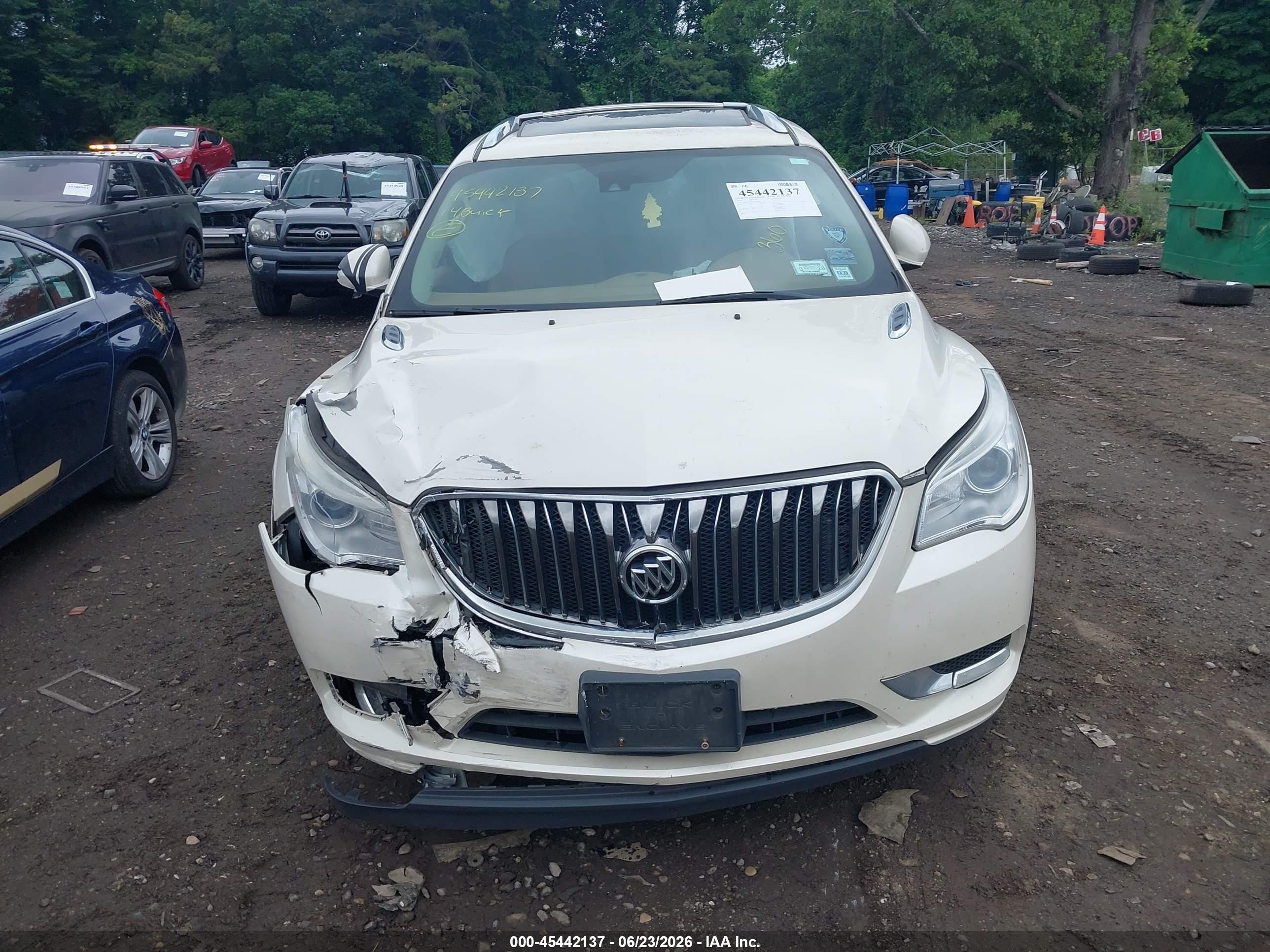 2014 Buick Enclave Premium Белый vin: 5GAKVCKD4EJ369670