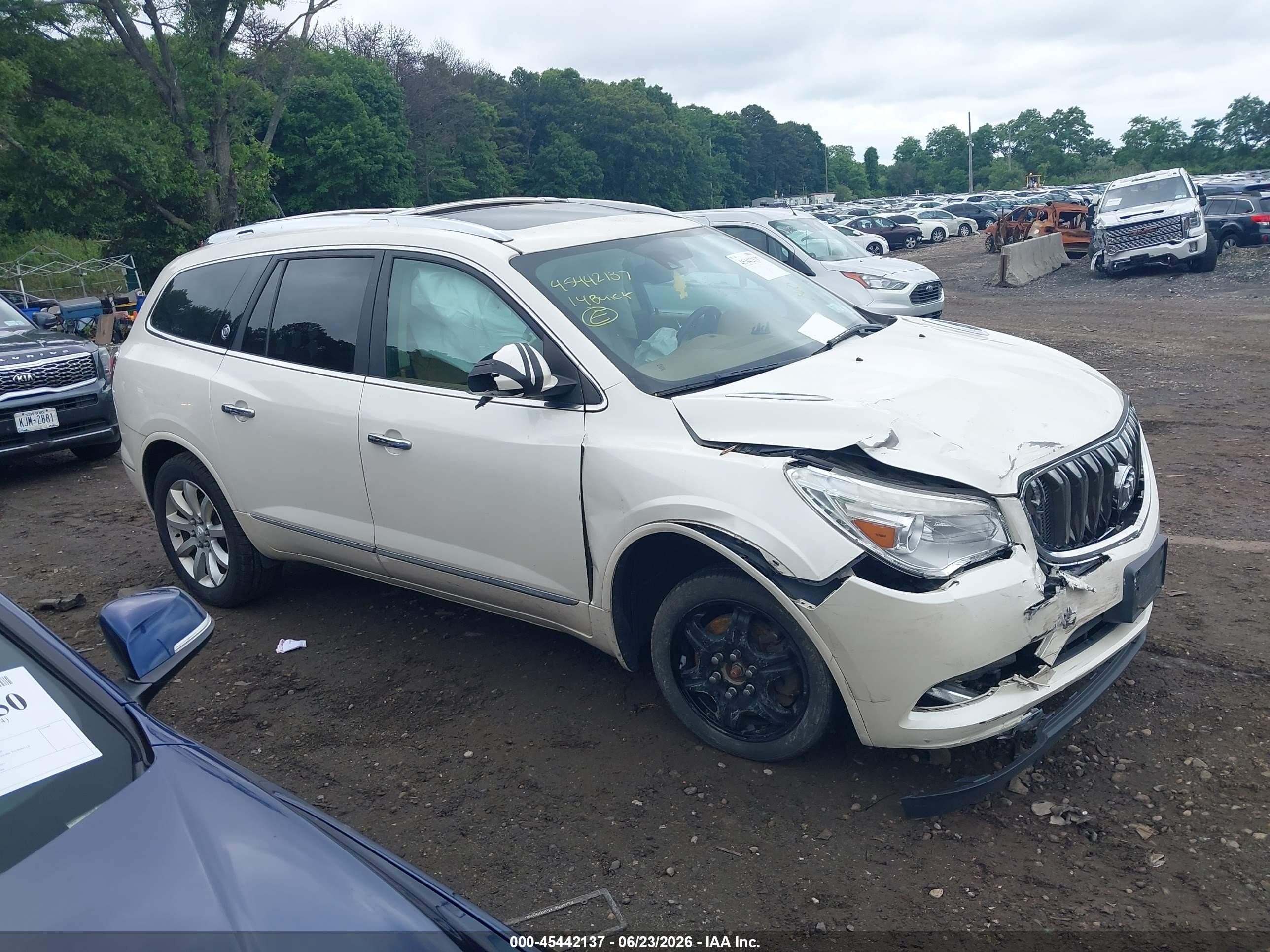 2014 Buick Enclave Premium Белый vin: 5GAKVCKD4EJ369670