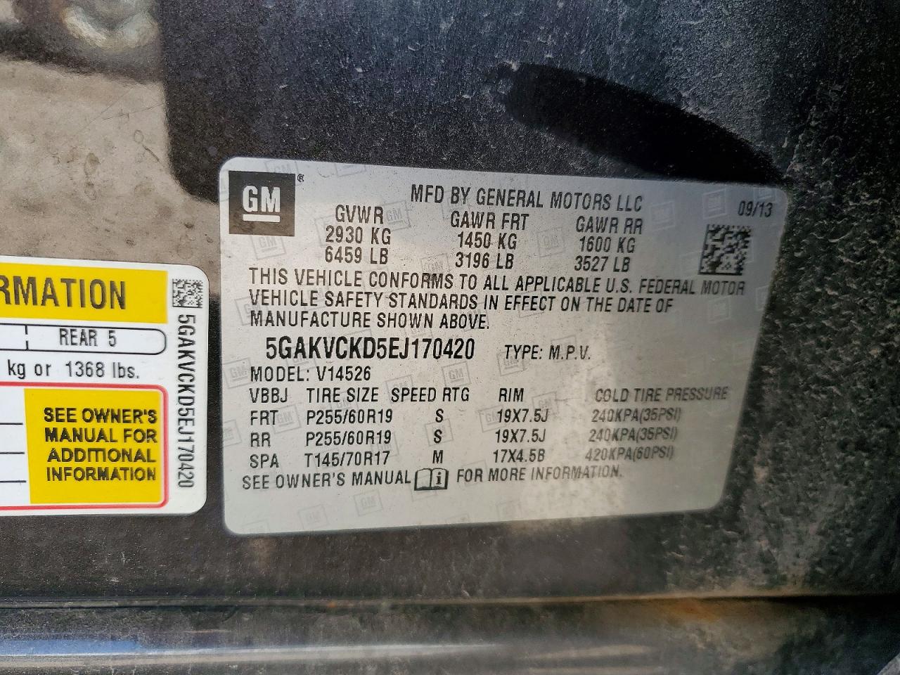 2014 Buick Enclave Коричневый vin: 5GAKVCKD5EJ170420