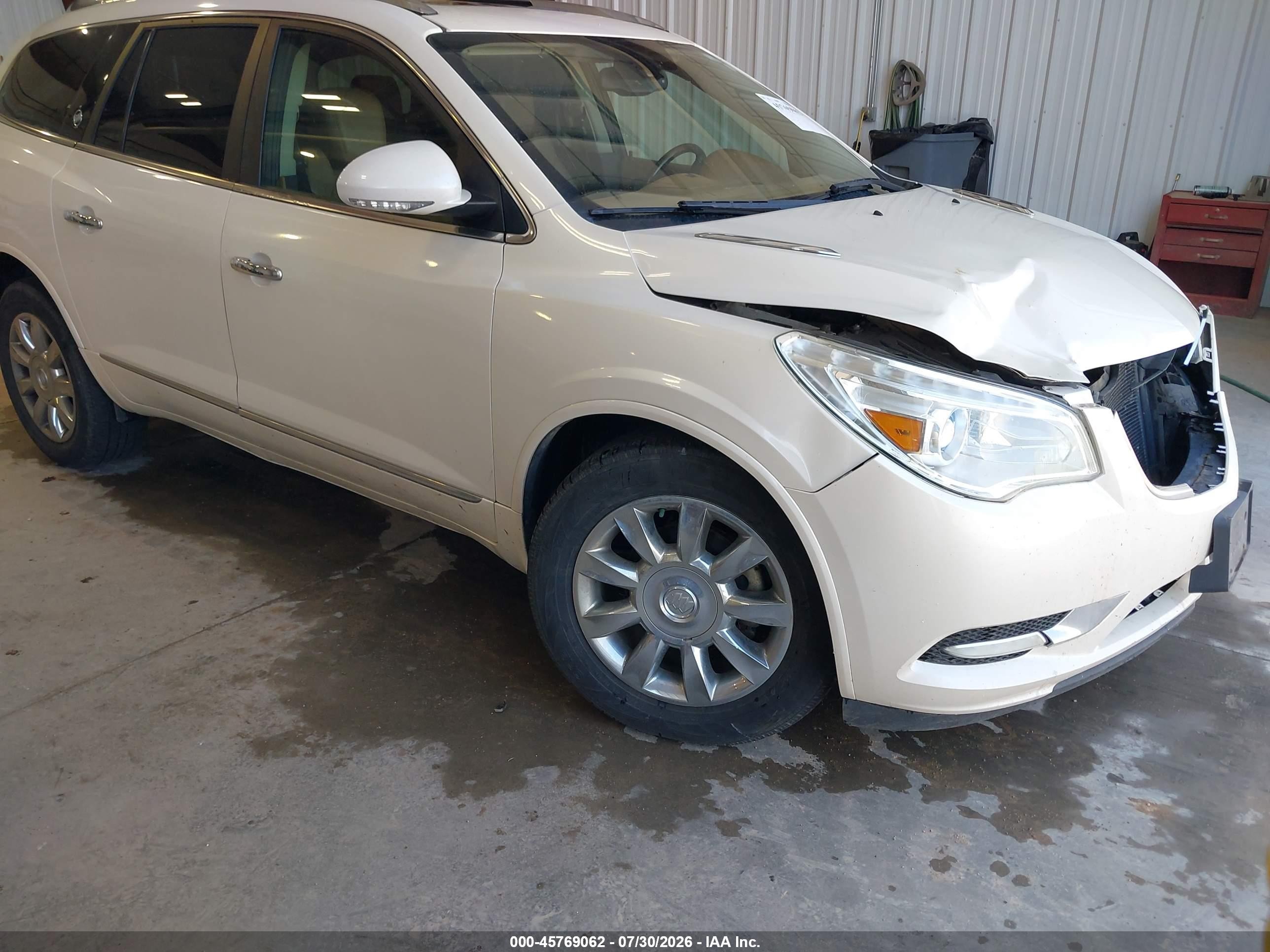 2014 Buick Enclave Premium White vin: 5GAKVCKD5EJ264166