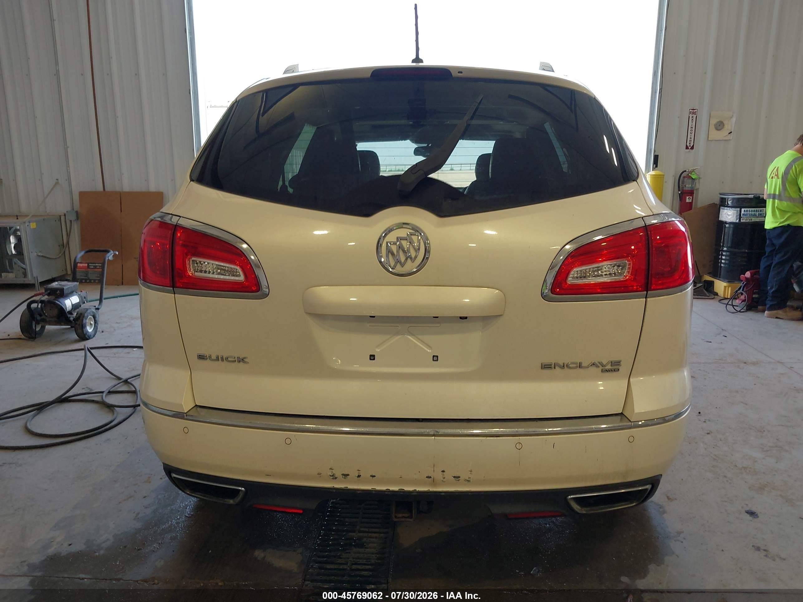 2014 Buick Enclave Premium White vin: 5GAKVCKD5EJ264166