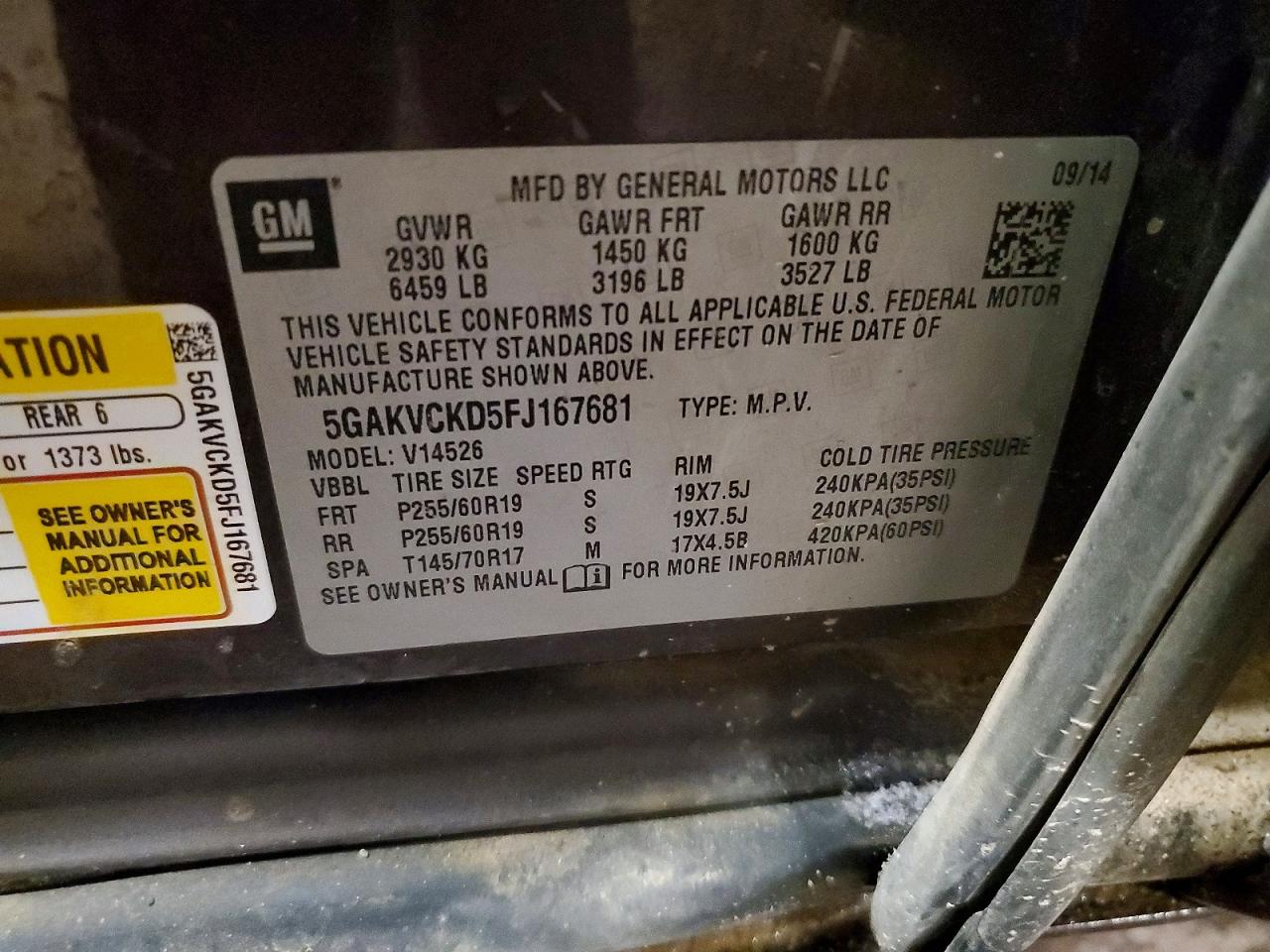 2015 Buick Enclave Brown vin: 5GAKVCKD5FJ167681
