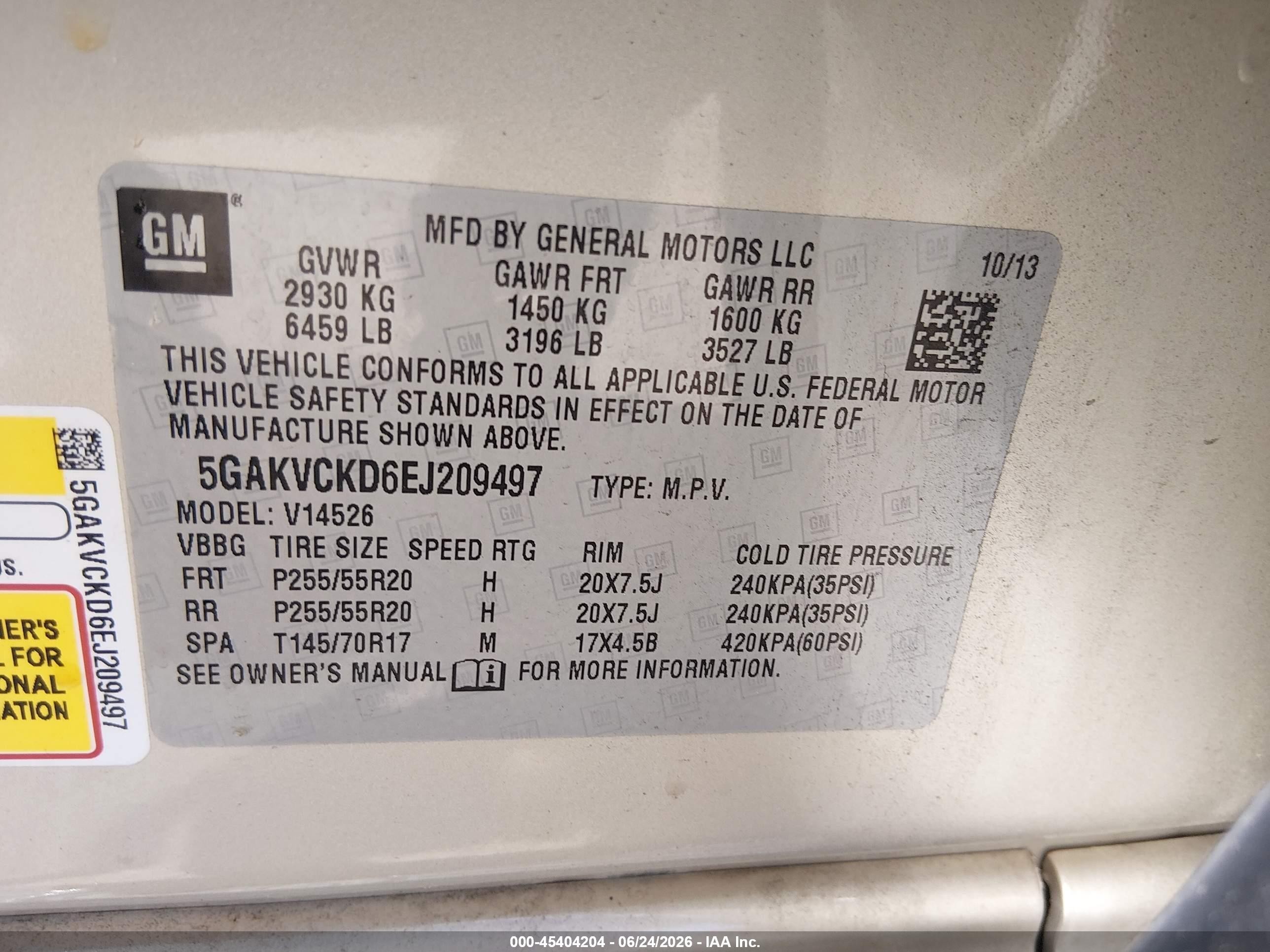 2014 Buick Enclave Premium Gray vin: 5GAKVCKD6EJ209497